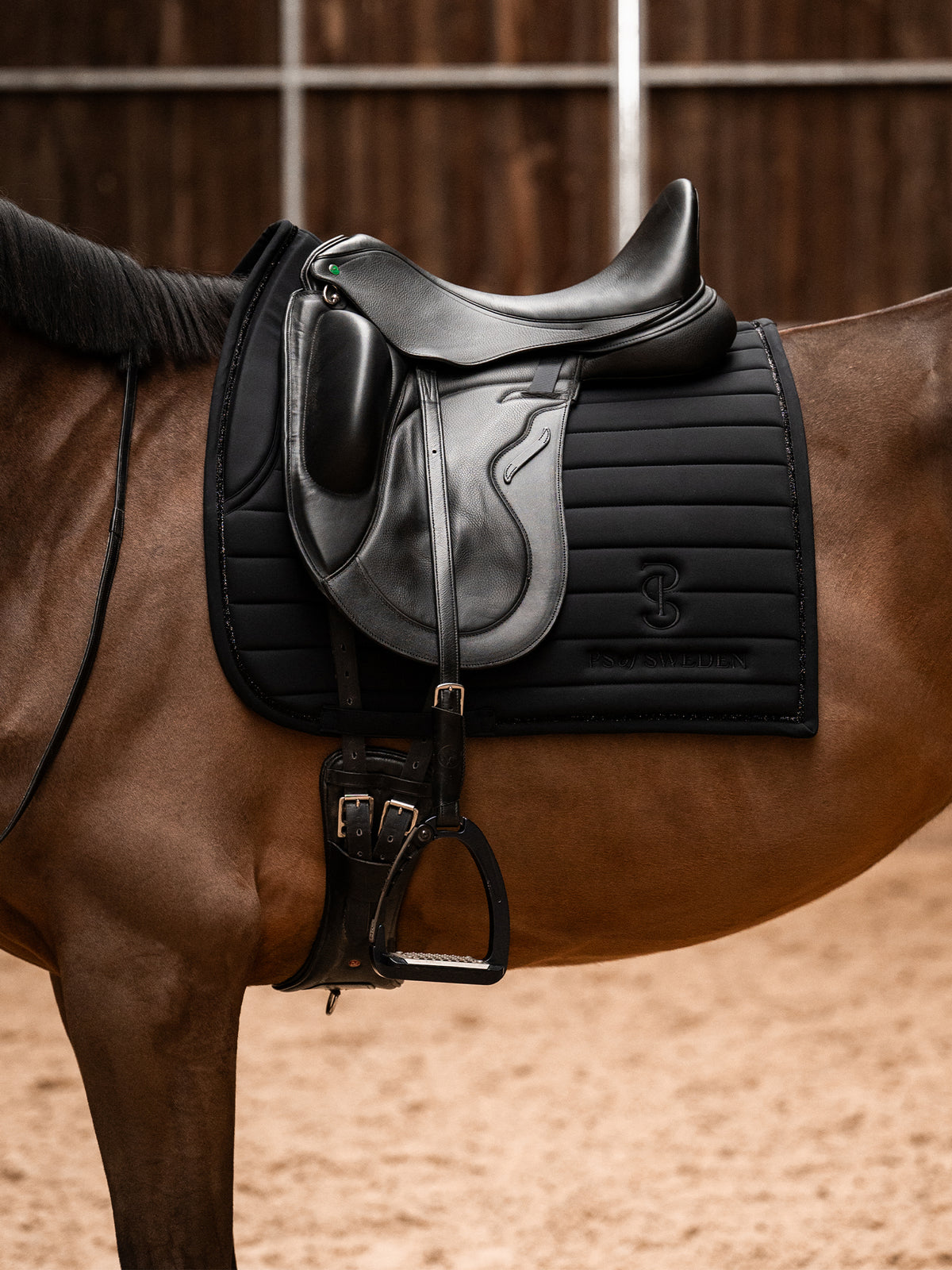 Stripe Dressage Saddle Pad Black