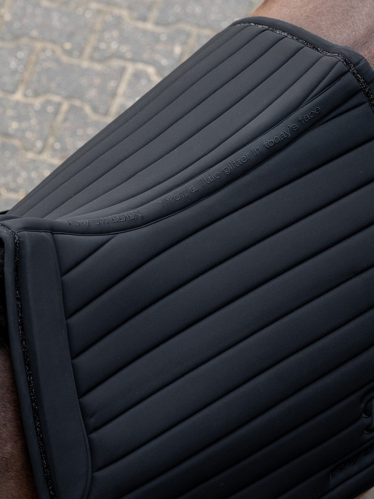 Stripe Dressage Saddle Pad Black