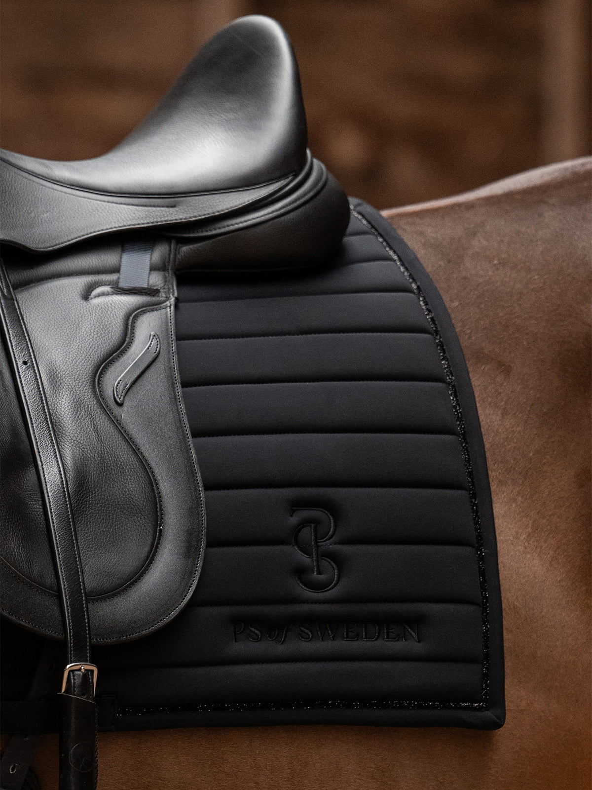 Stripe Dressage Saddle Pad Black