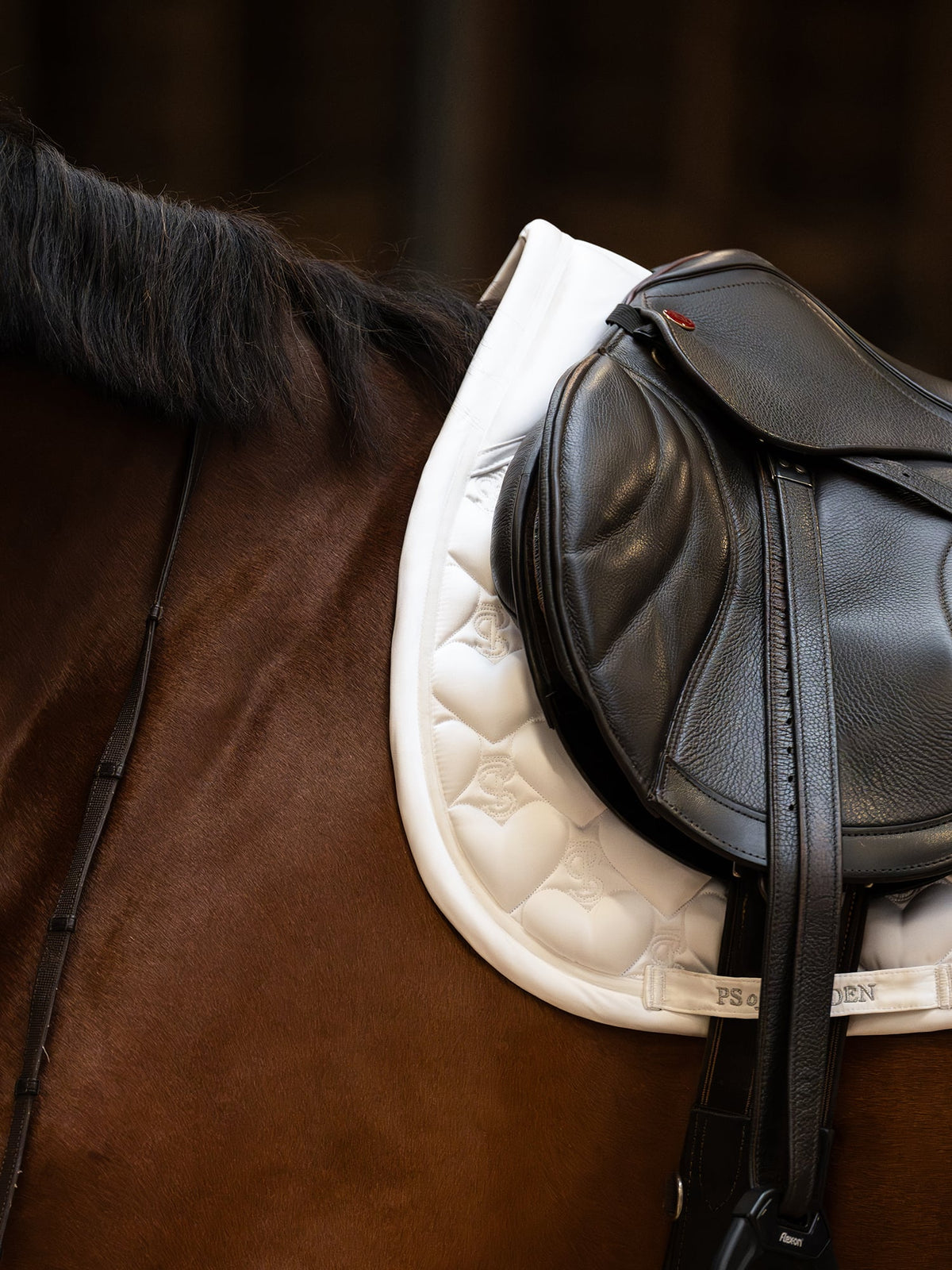 Saddle Pad Heart Jump White I White