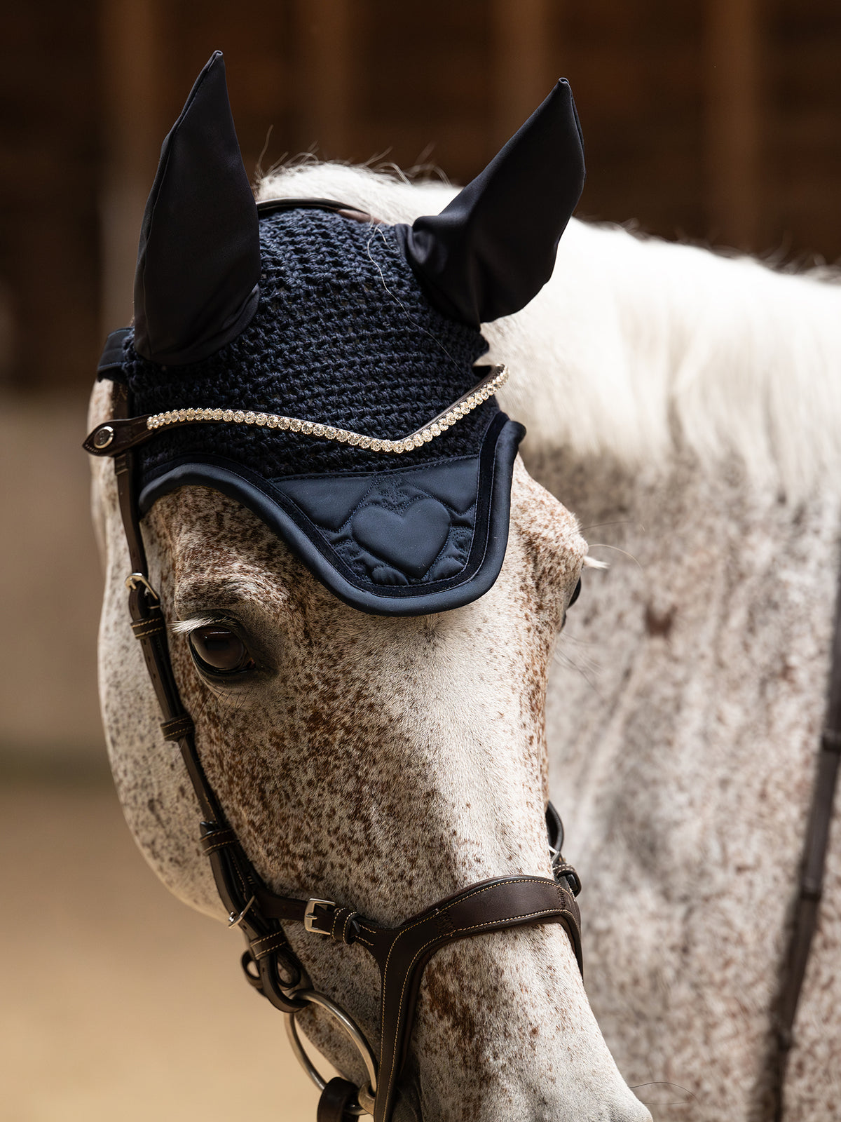 Saddle Pad Heart Jump Navy