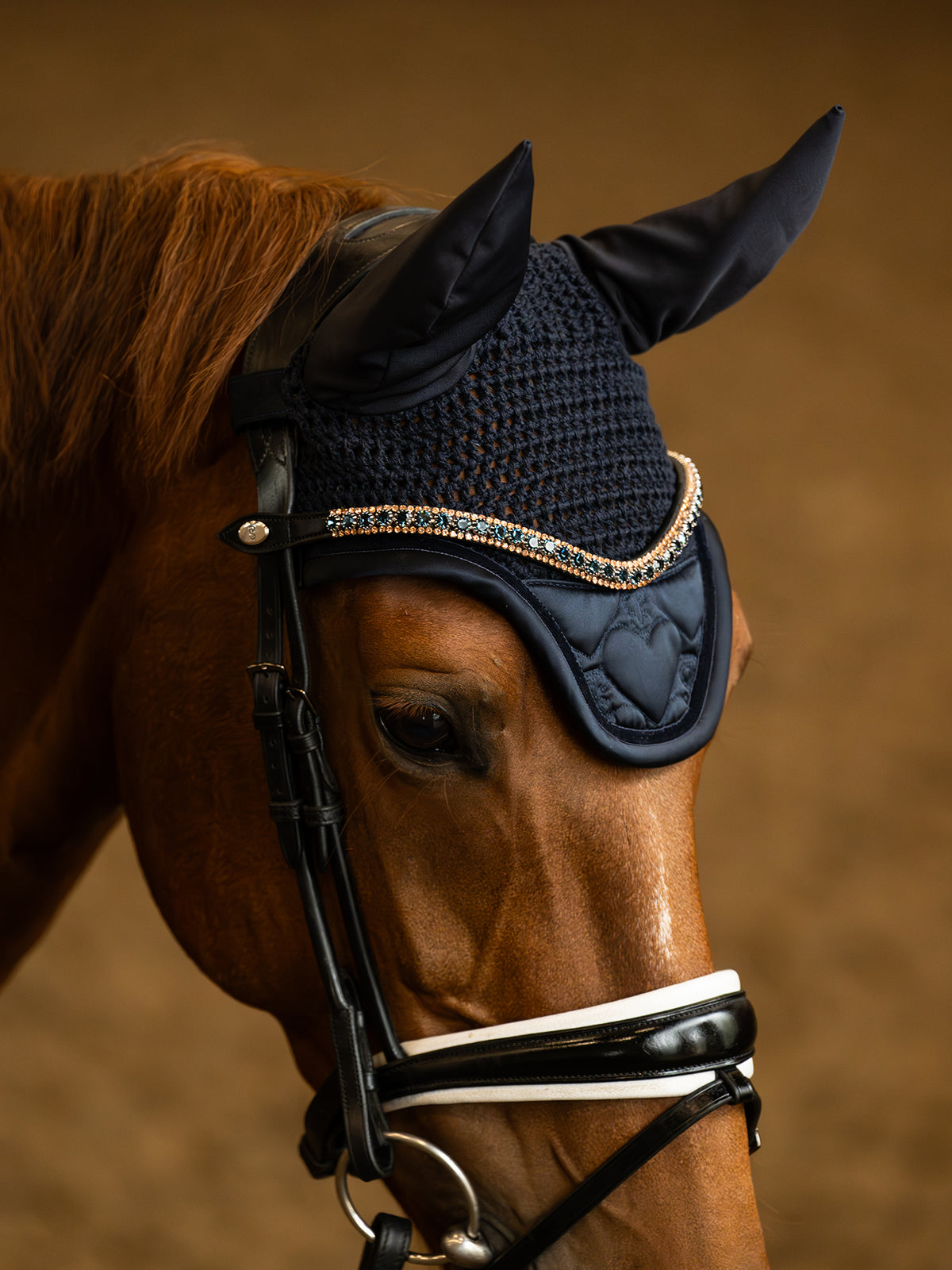 Saddle Pad Heart Dressage Navy