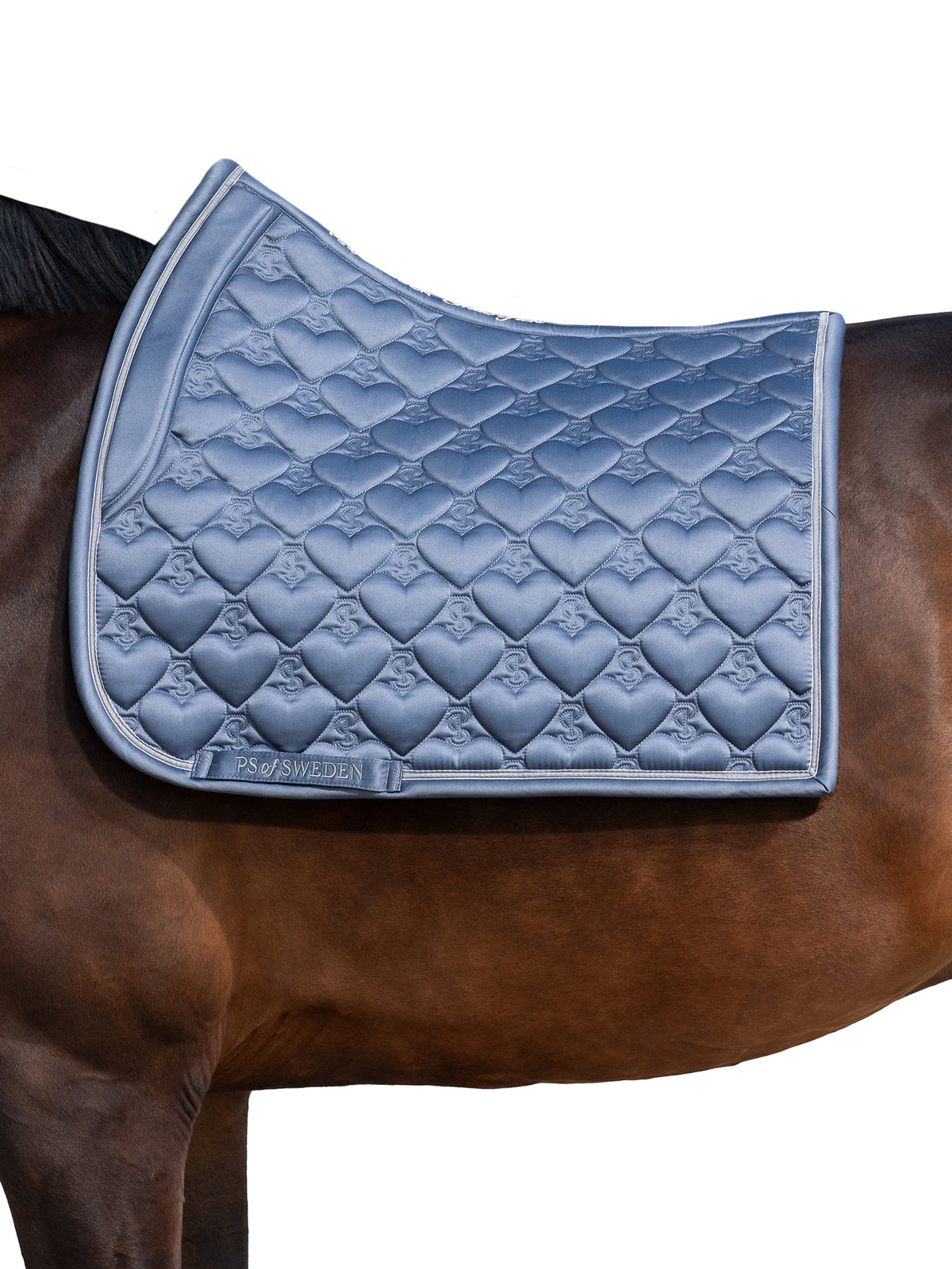 Saddle Pad Heart Dressage Mist blue