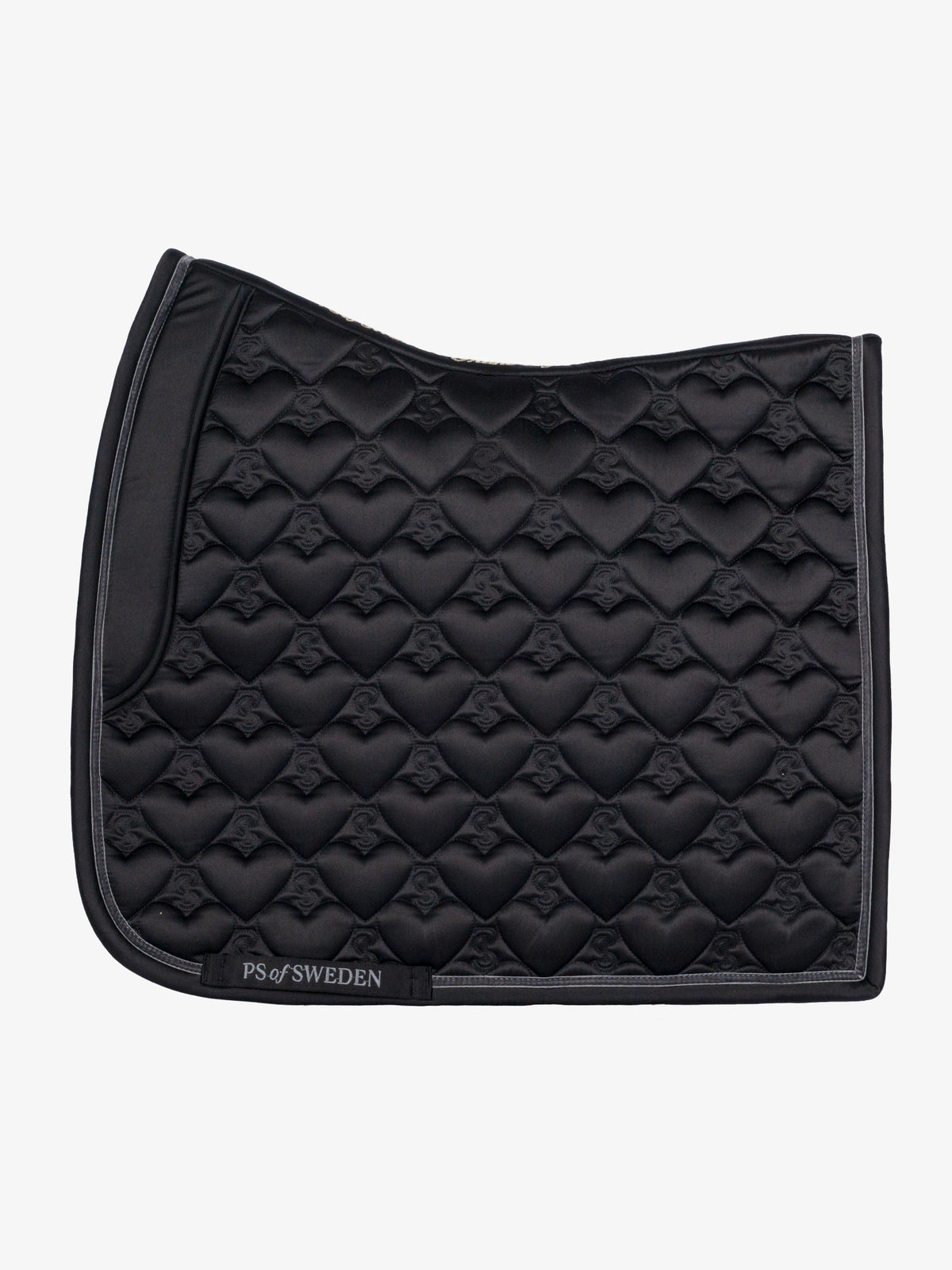 Saddle Pad Heart Dressage Black