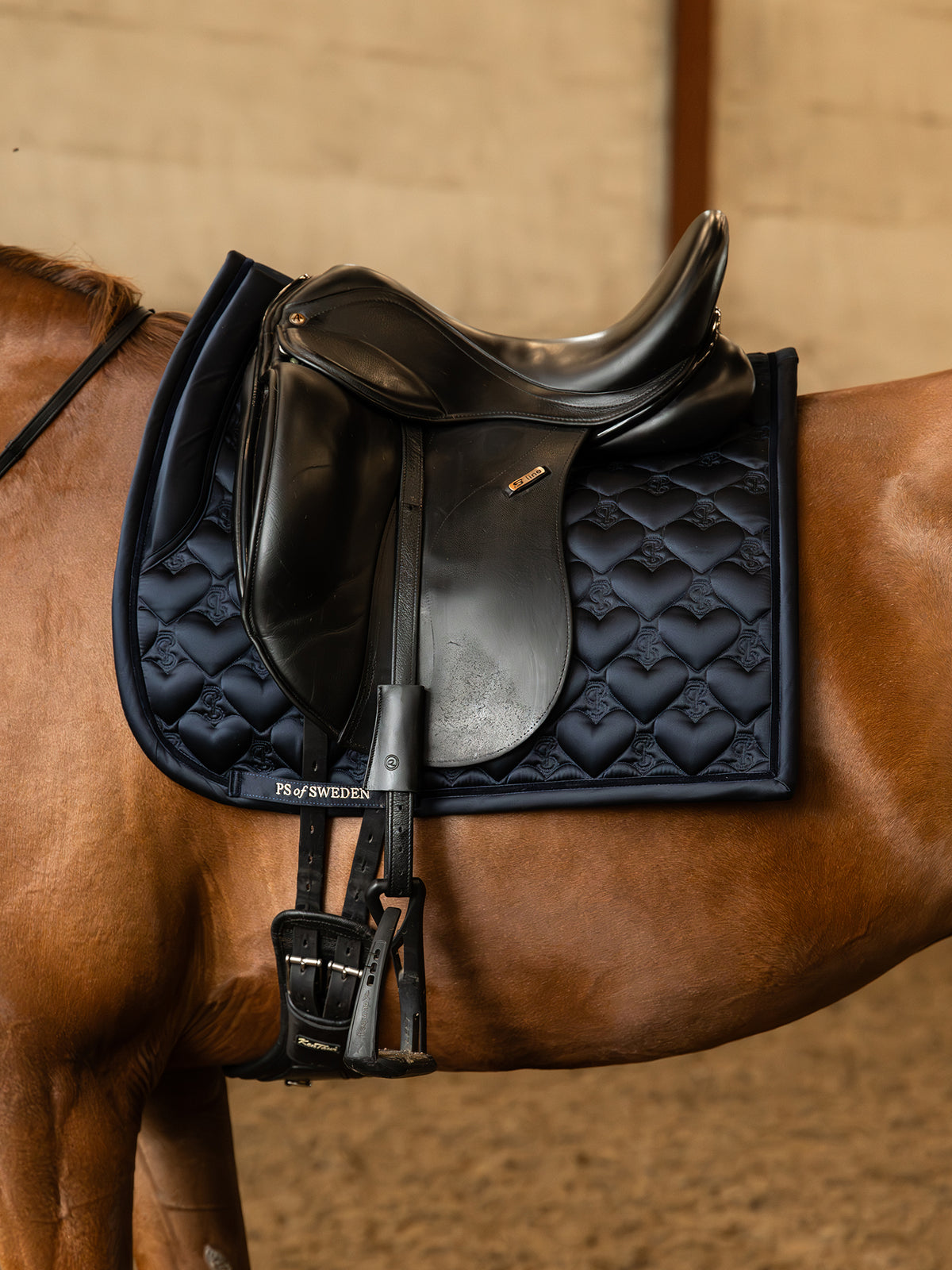 Saddle Pad Heart Dressage Navy