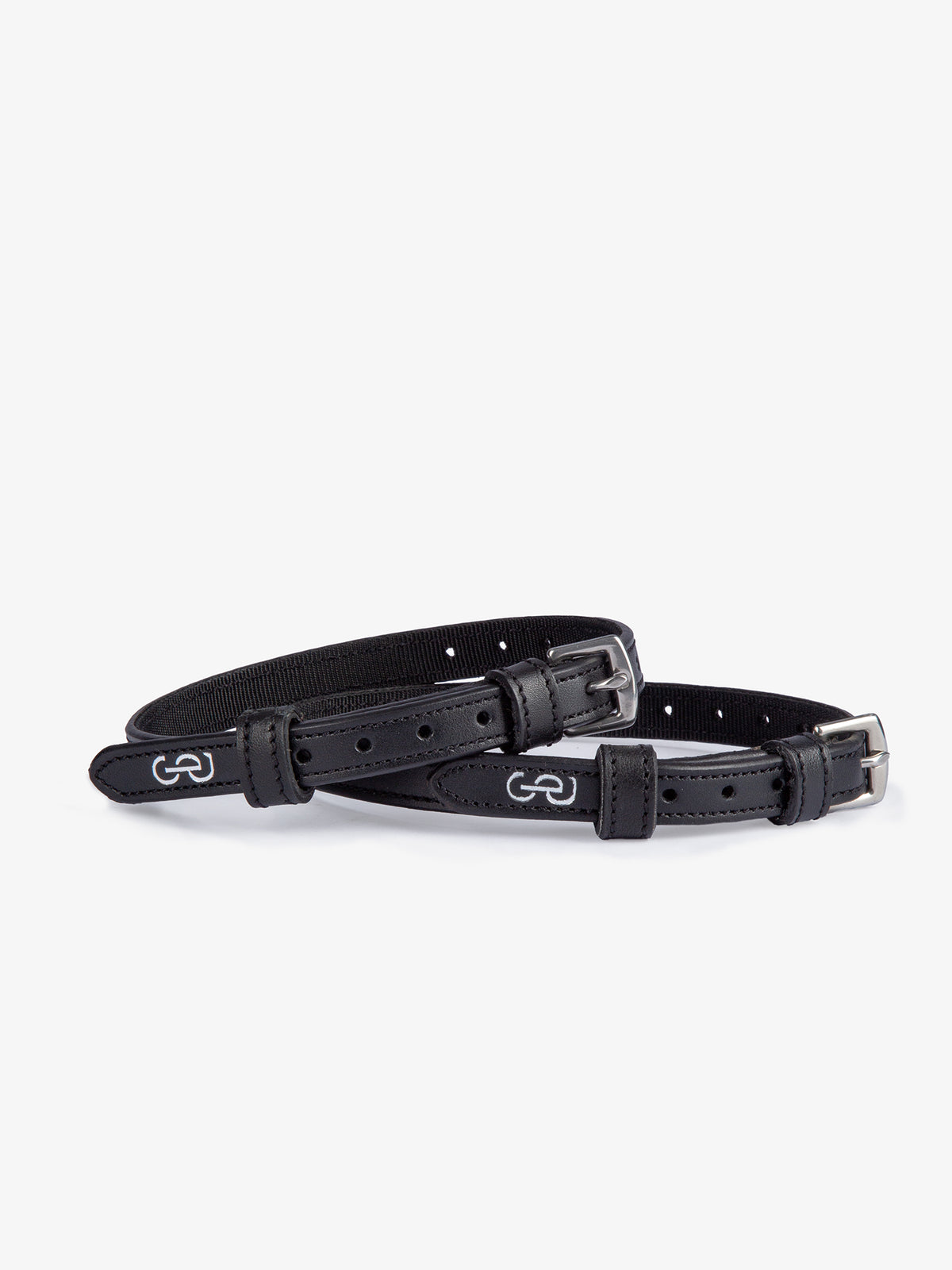 Spur Straps Black Leather