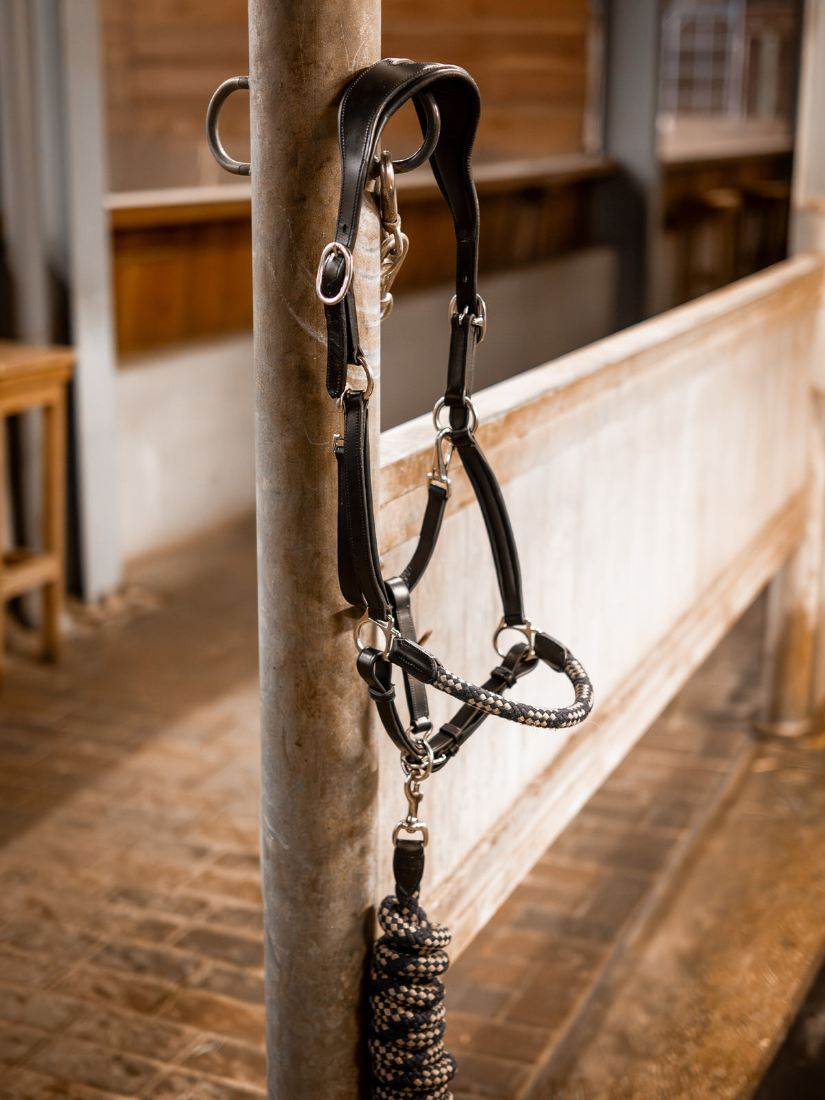 Palermo Leather Halter Black Leather