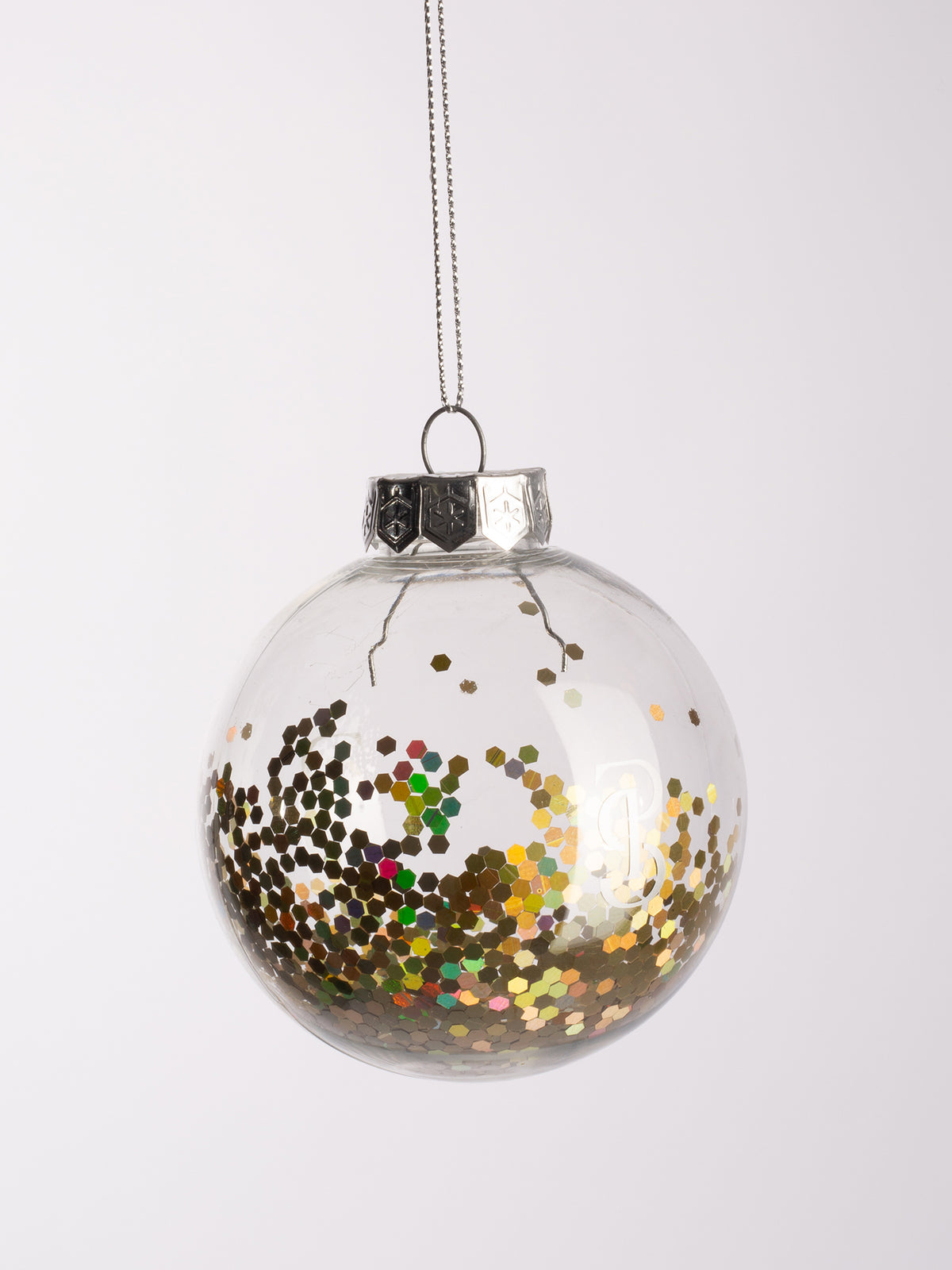 Christmas Glitter Ball Sparkly Copper
