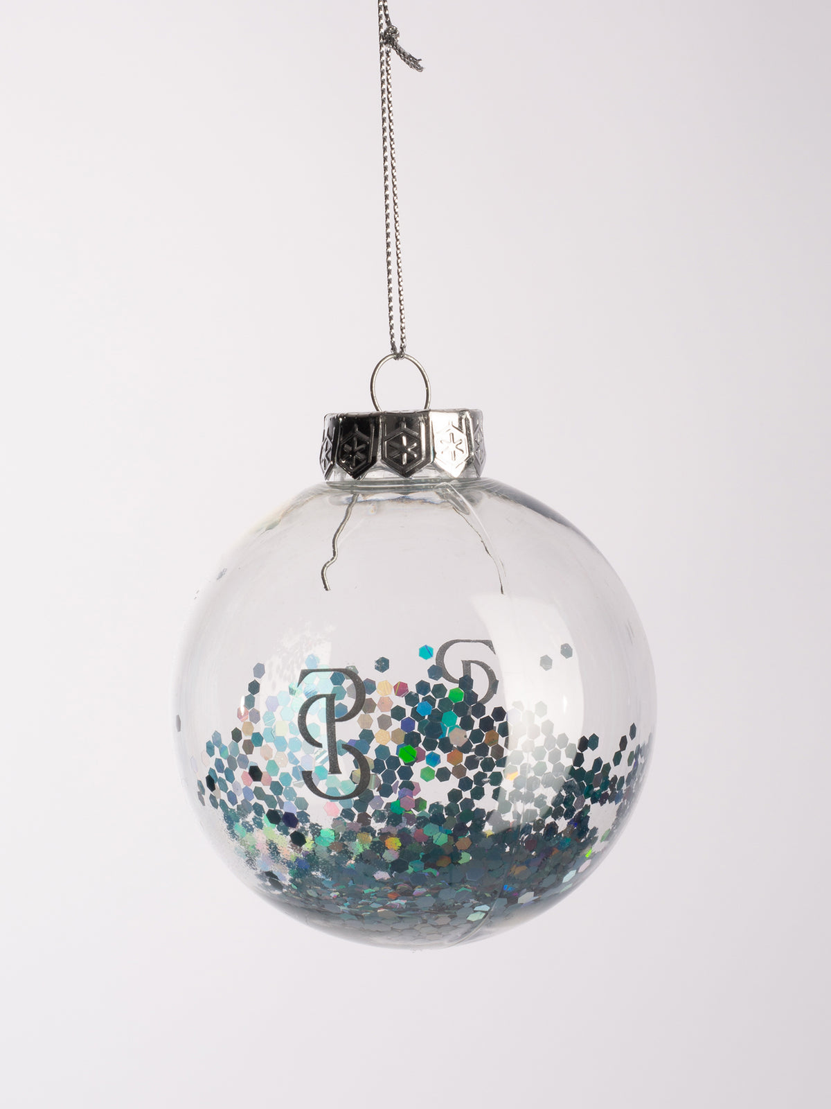 Christmas Glitter Ball Sparkly teal
