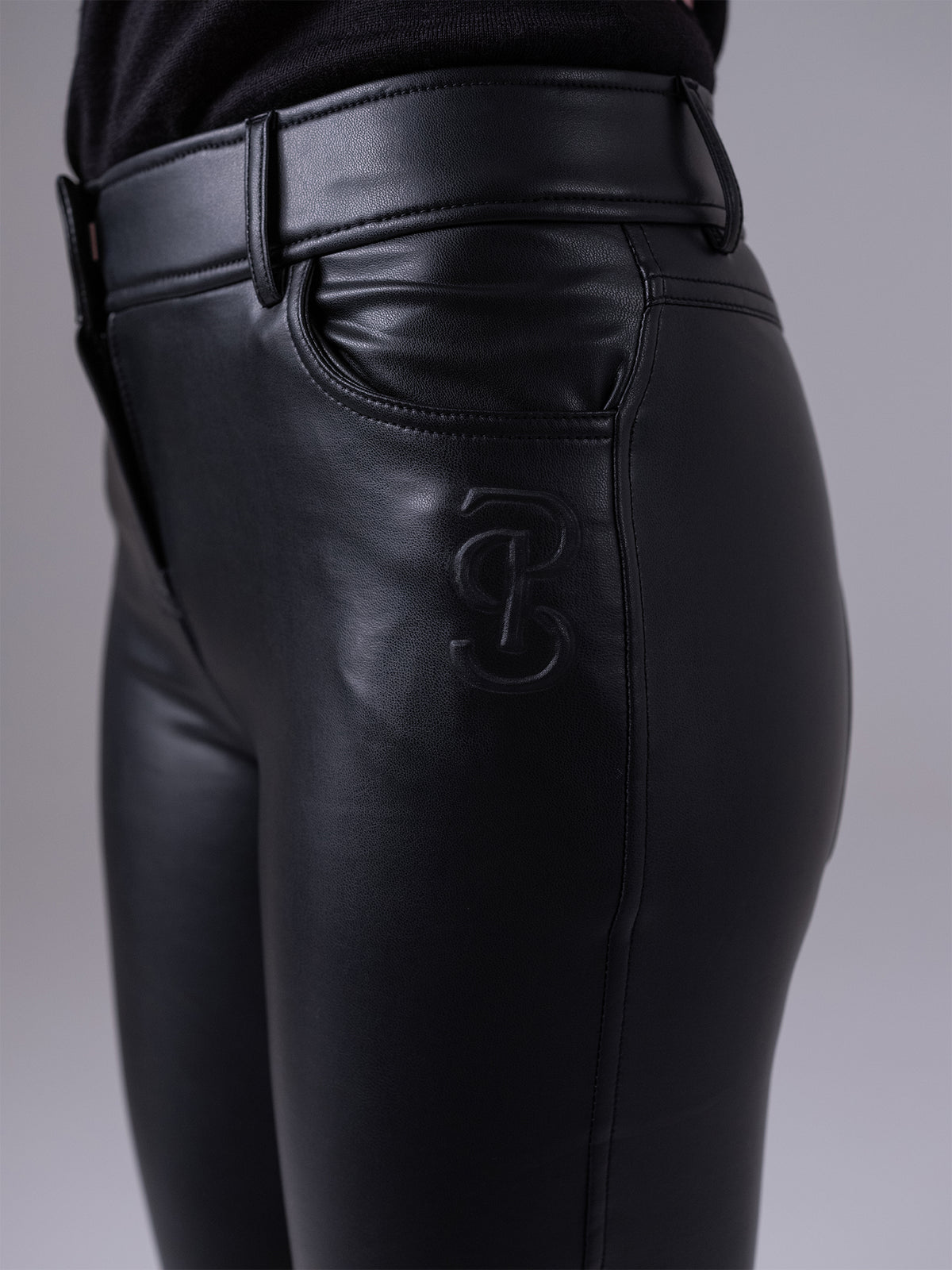 Chanelle PU Breeches - Black