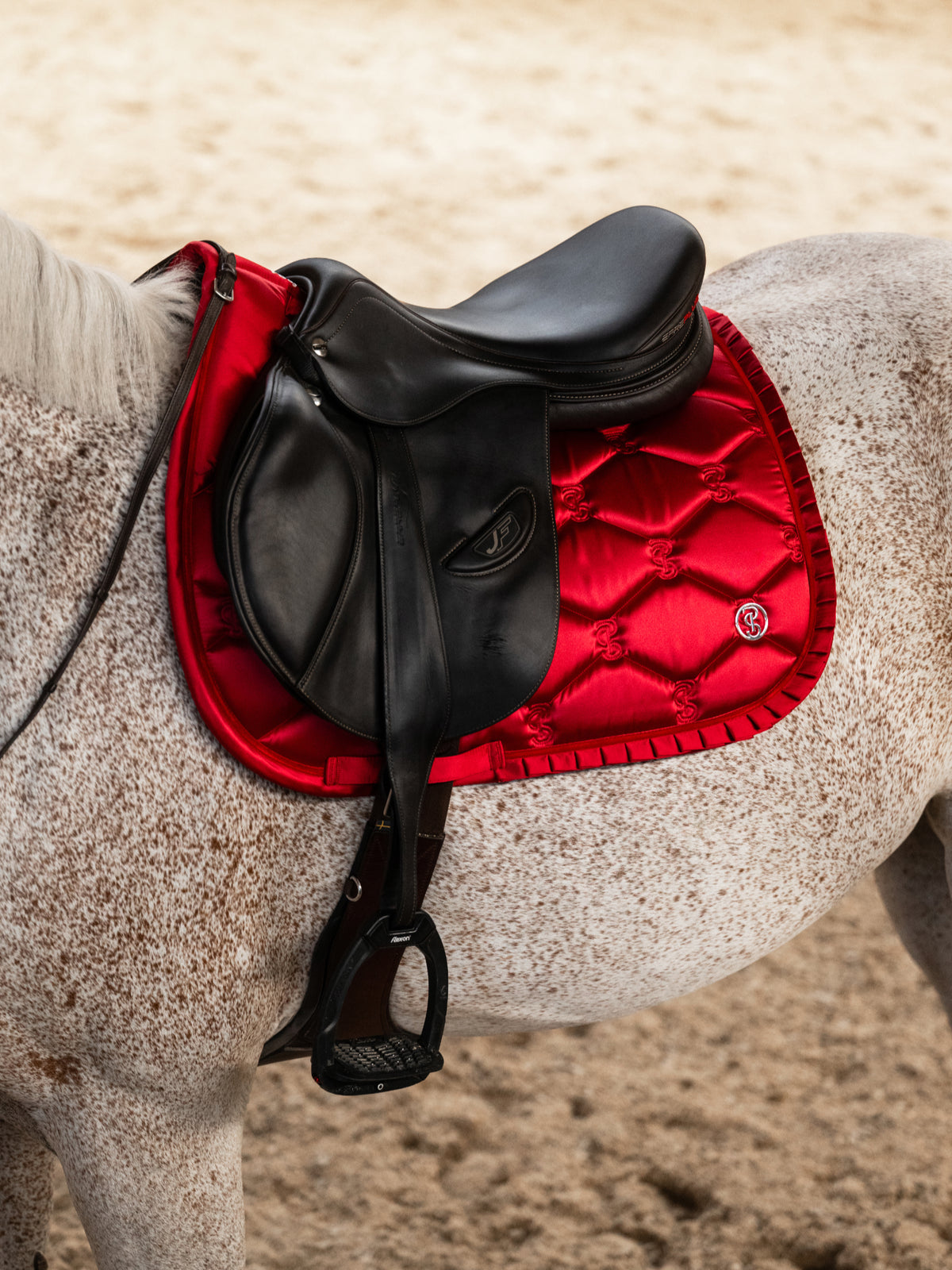 Saddle Pad Jump Ruffle - Cranberry Red