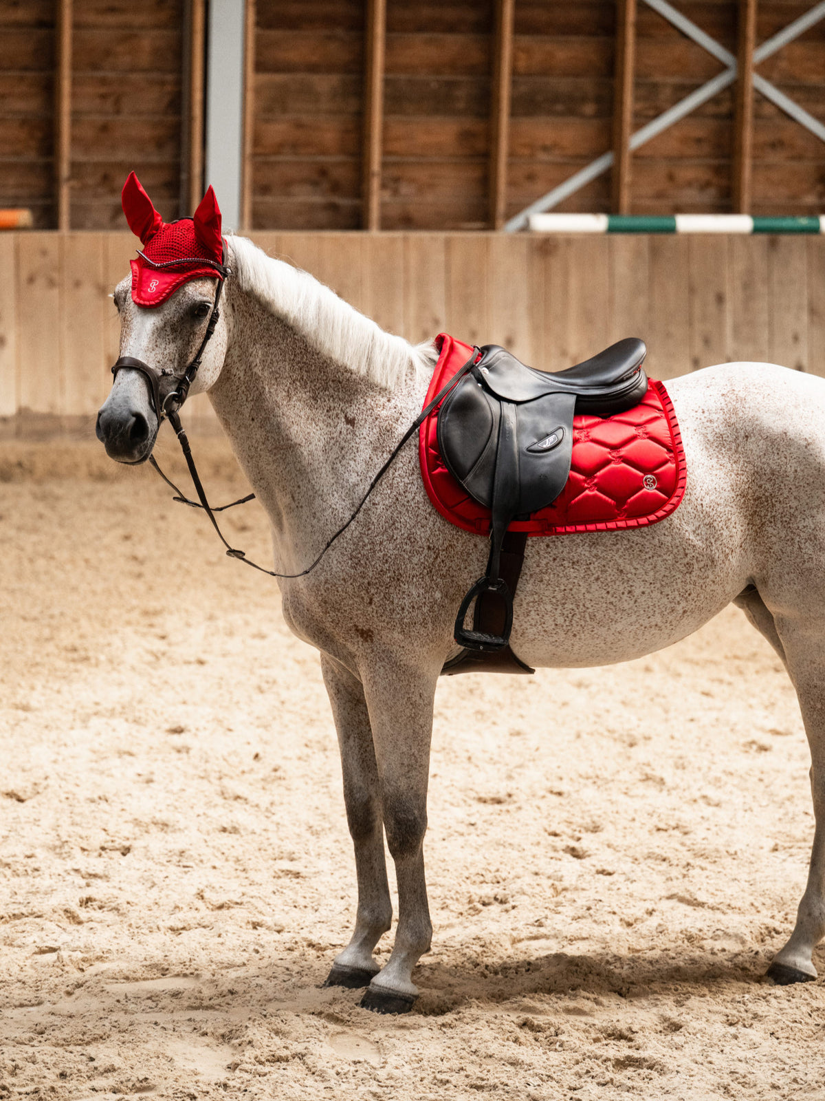 Saddle Pad Jump Ruffle - Cranberry Red