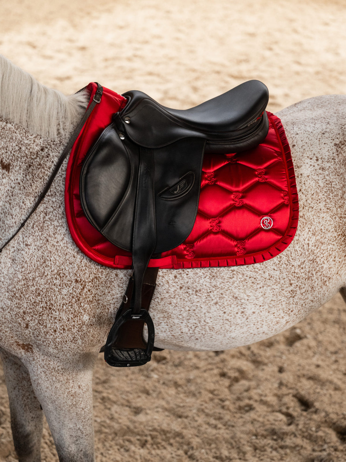 Saddle Pad Jump Ruffle - Cranberry Red