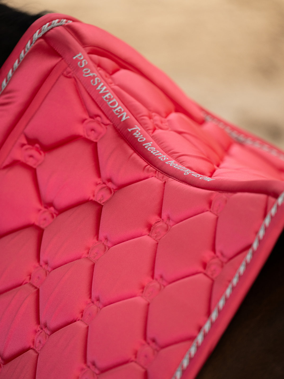 The Original Monogram Dressage Saddle Pad - Pink Guava