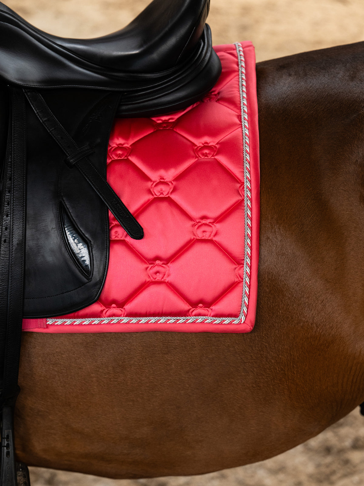 The Original Monogram Dressage Saddle Pad - Pink Guava