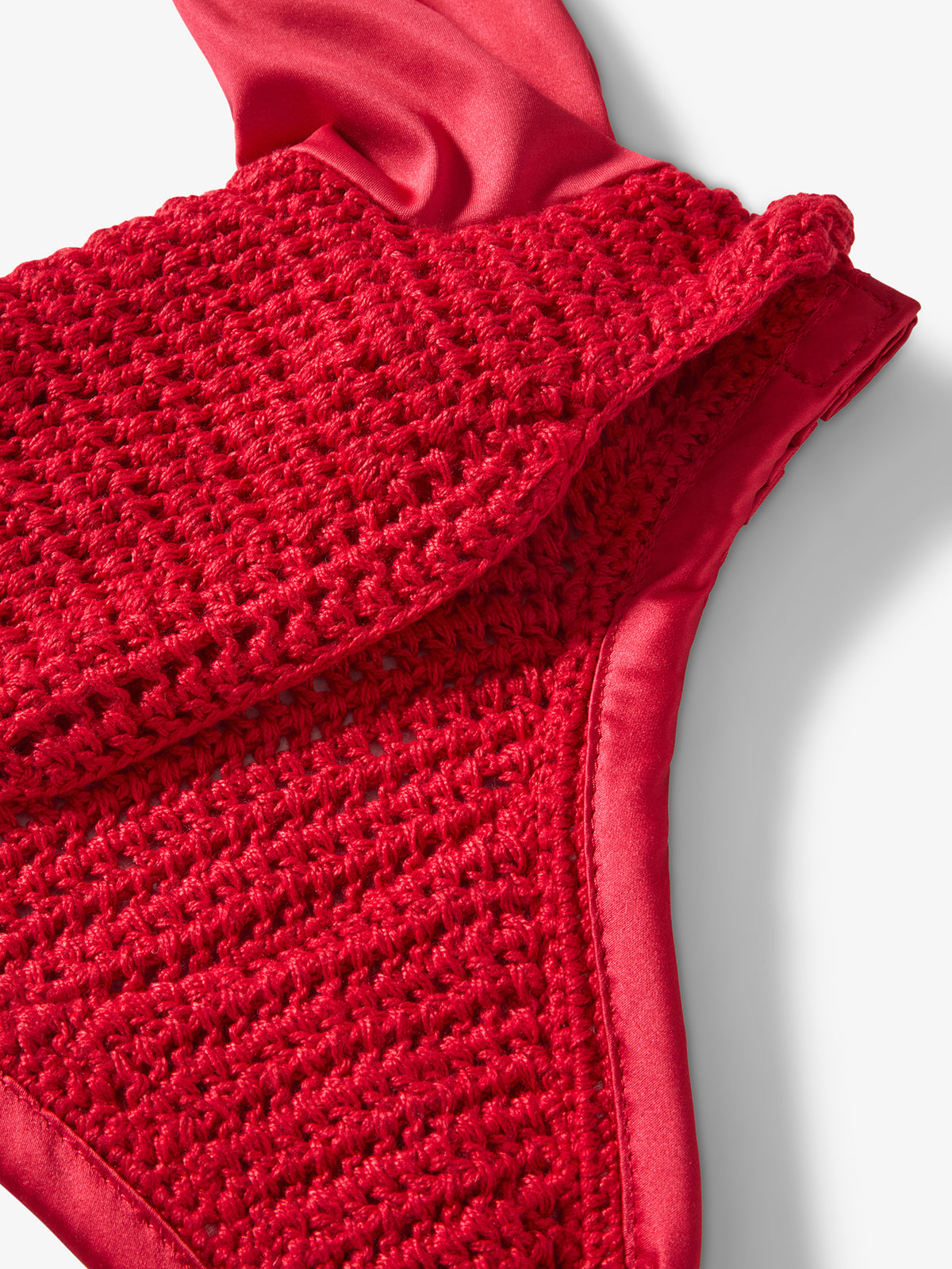 Ear Bonnet Ruffle - Cranberry Red