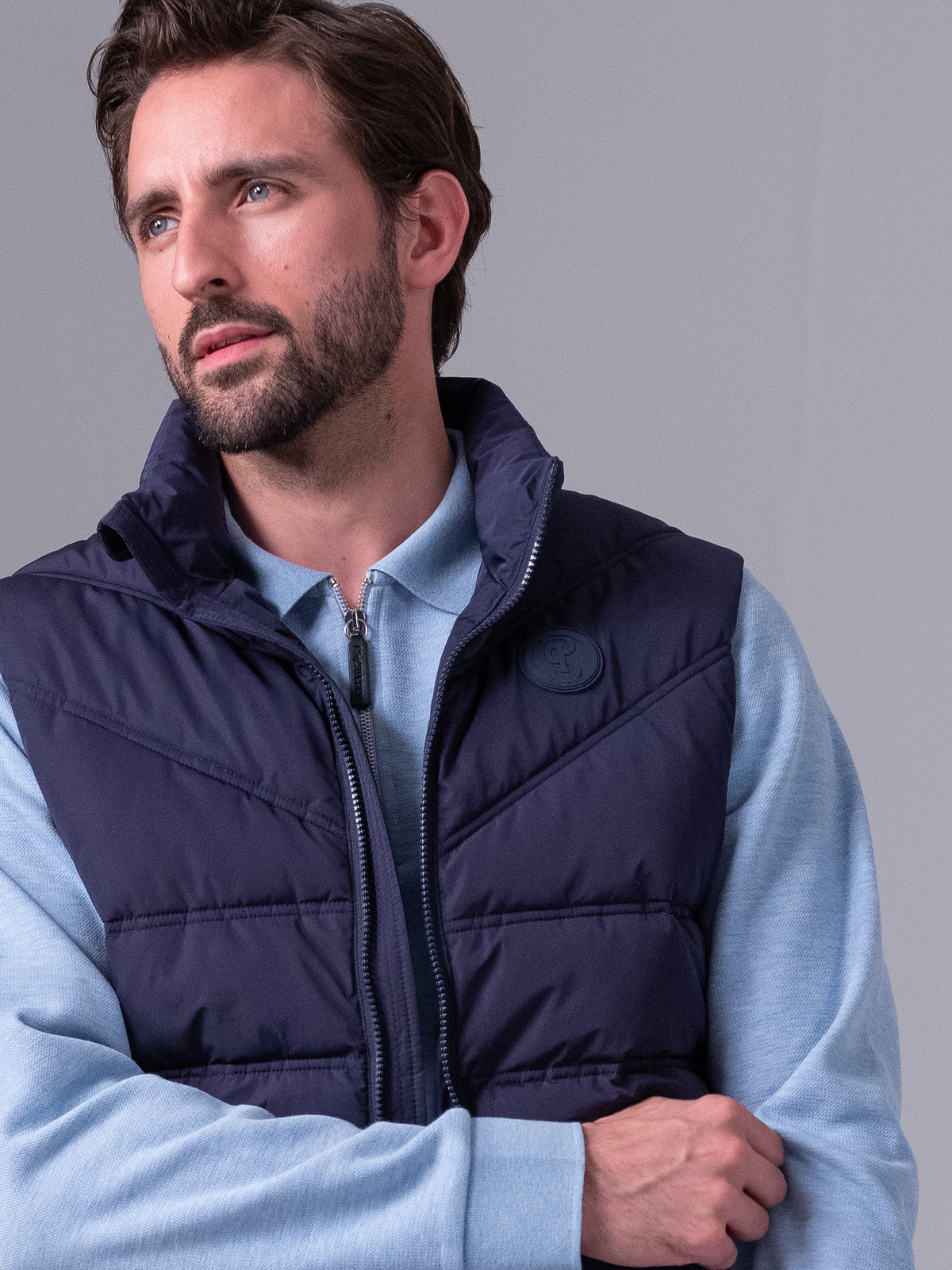 William Puffer Vest Navy