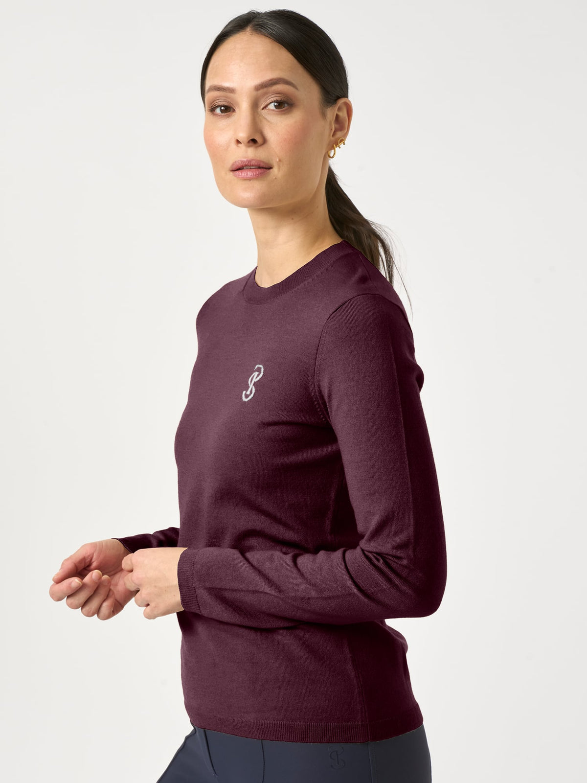 PS Logo Knit Sweater Plum