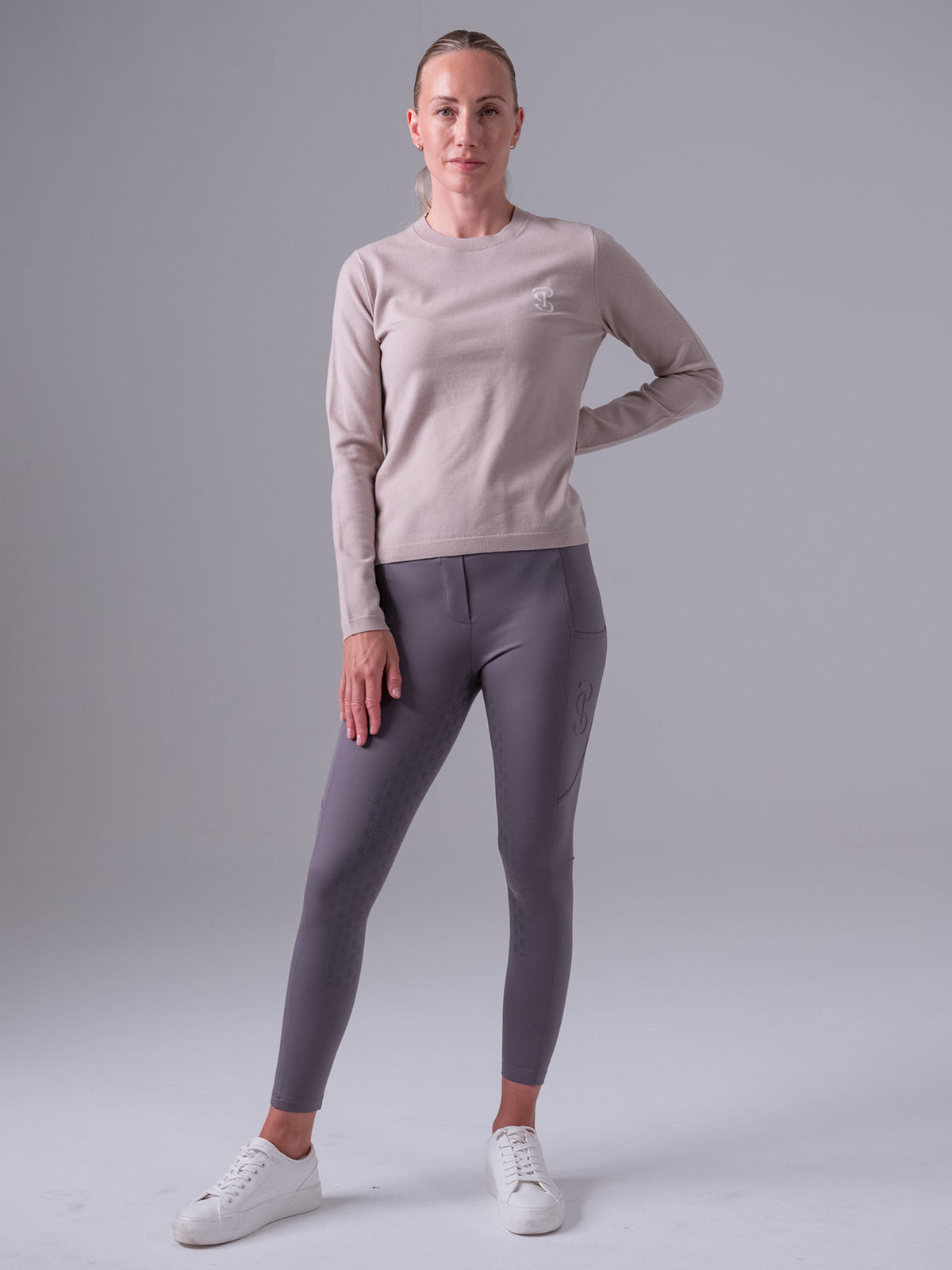 PS Logo Knit Sweater Silk taupe