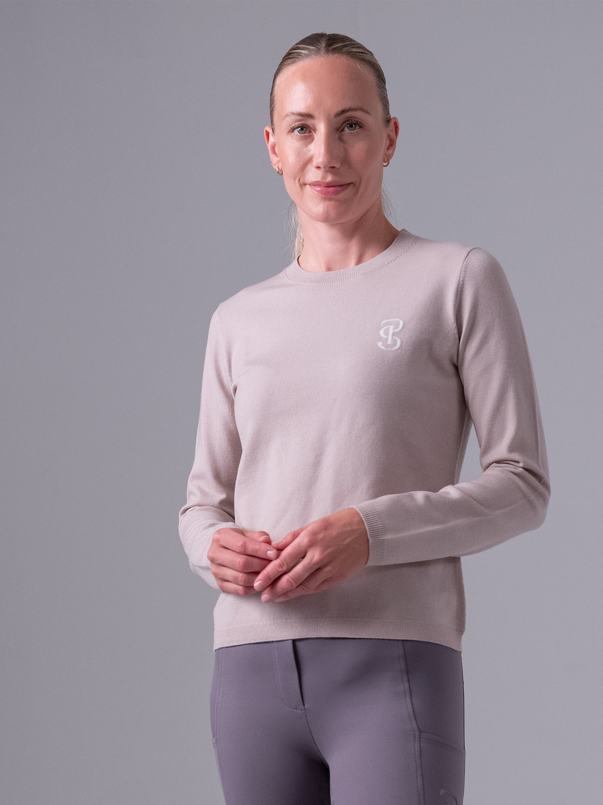 PS Logo Knit Sweater Silk taupe