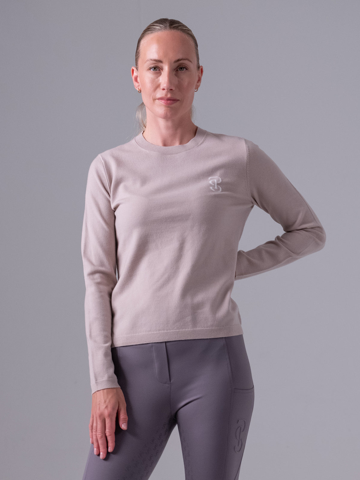 PS Logo Knit Sweater Silk taupe