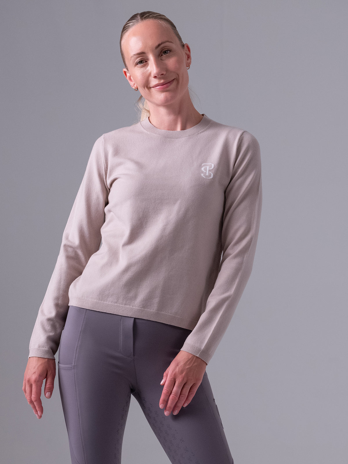 PS Logo Knit Sweater Silk taupe