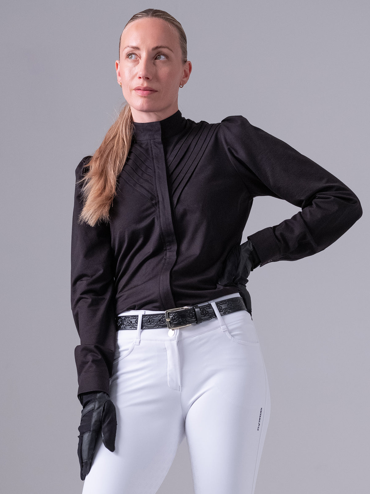 Tindra Tuxedo Shirt - Black