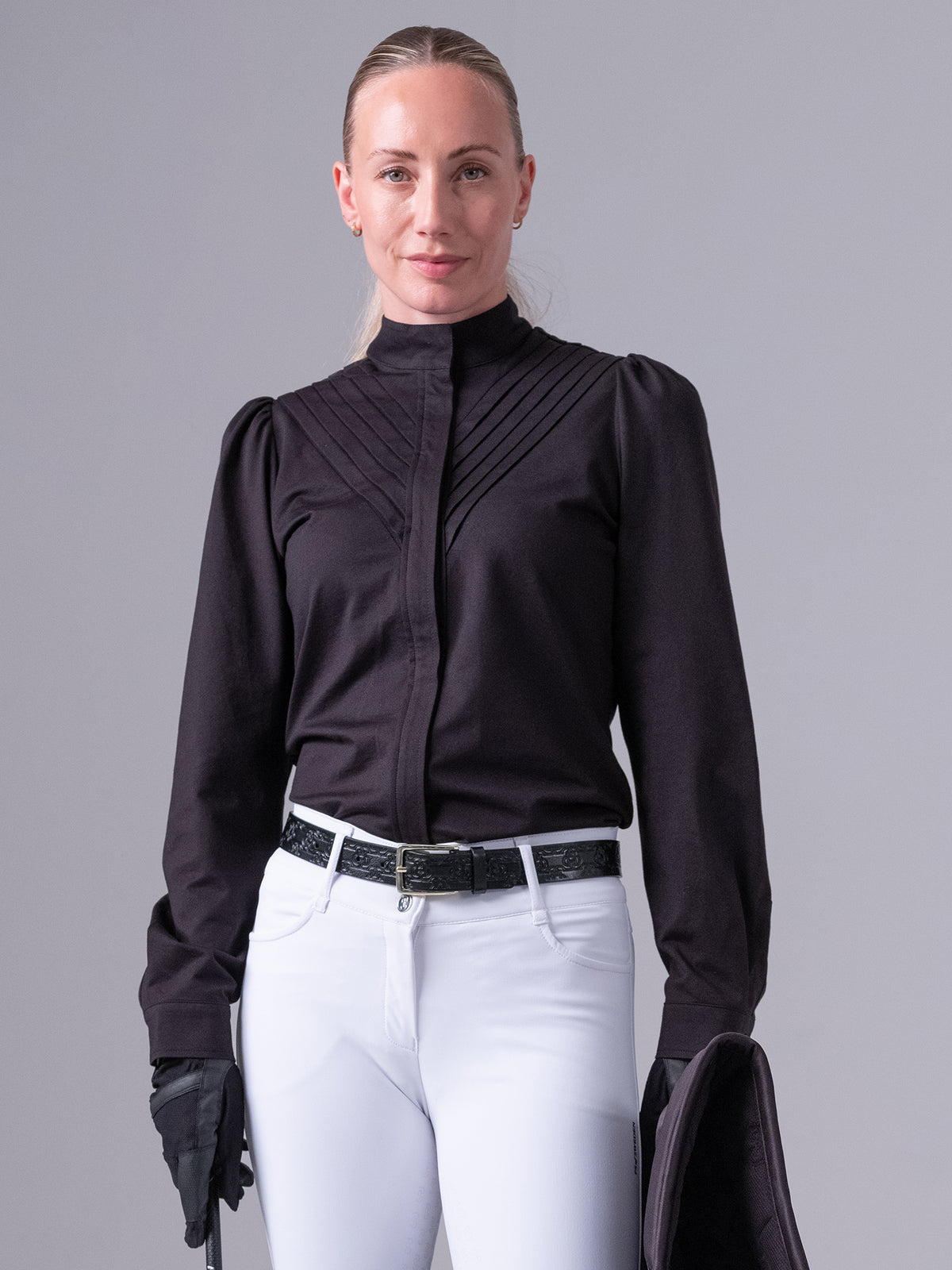 Tindra Tuxedo Shirt - Black
