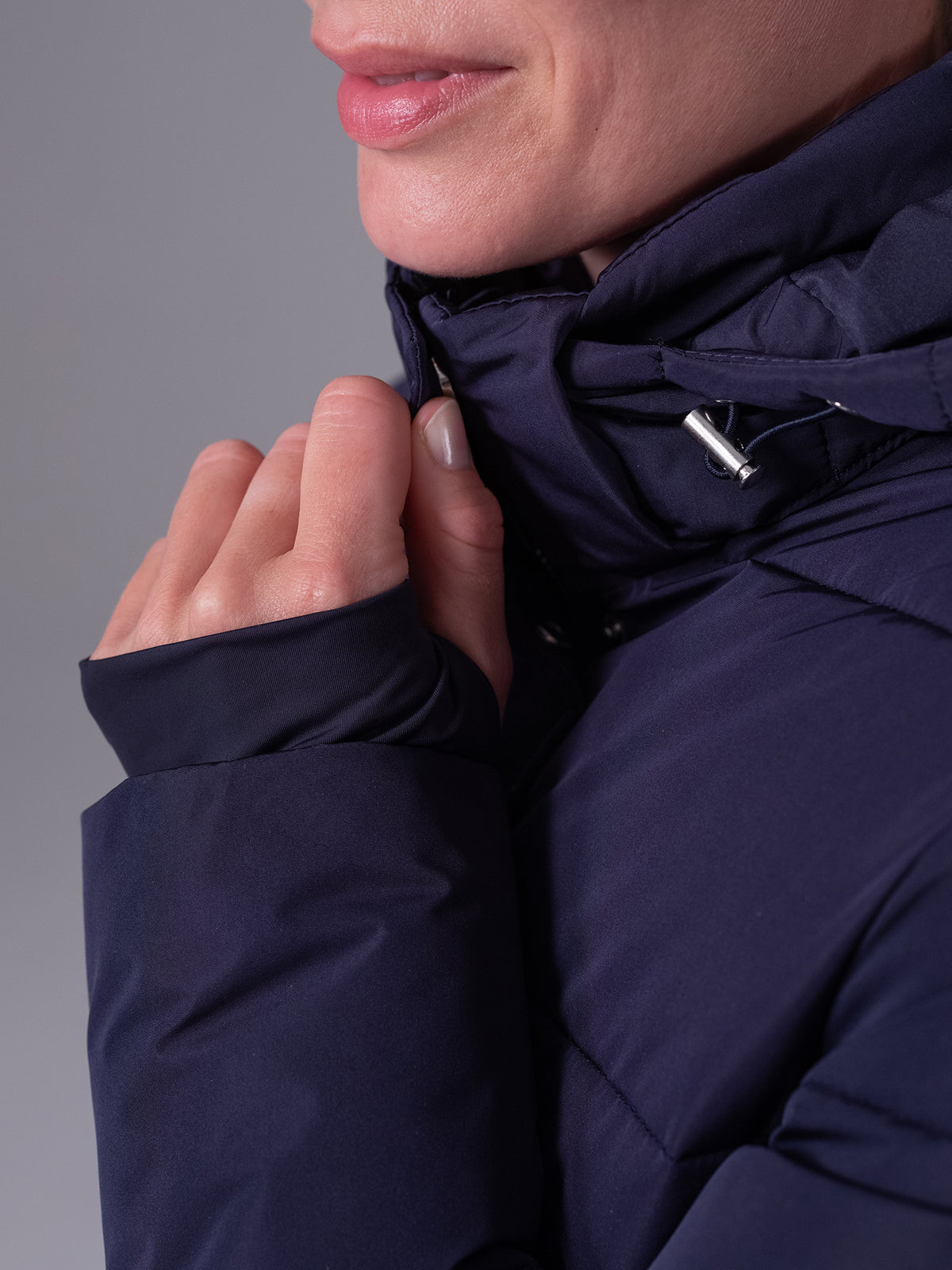 Diane Detachable Puffer Coat - Navy