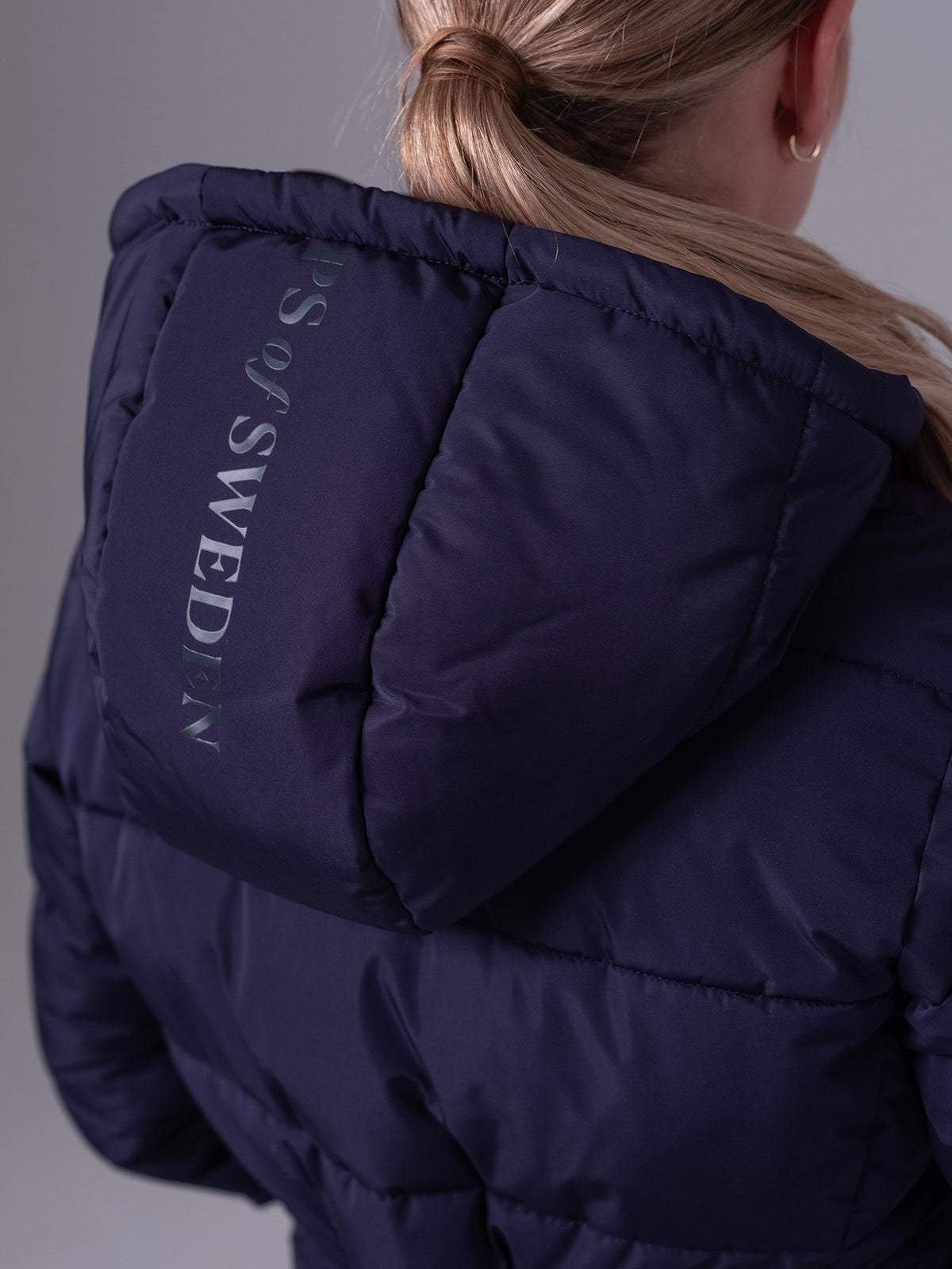 Diane Detachable Puffer Coat - Navy