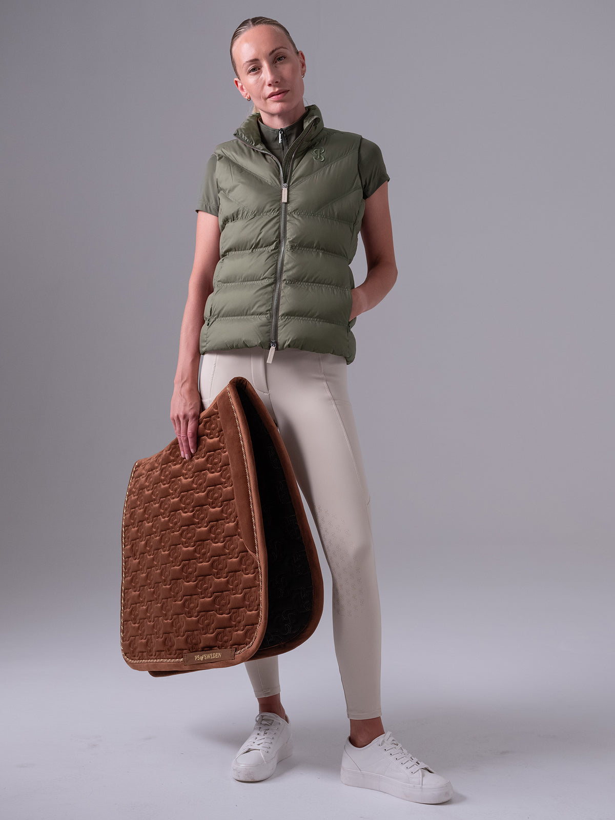 Lucy Puffer Vest - Vintage green
