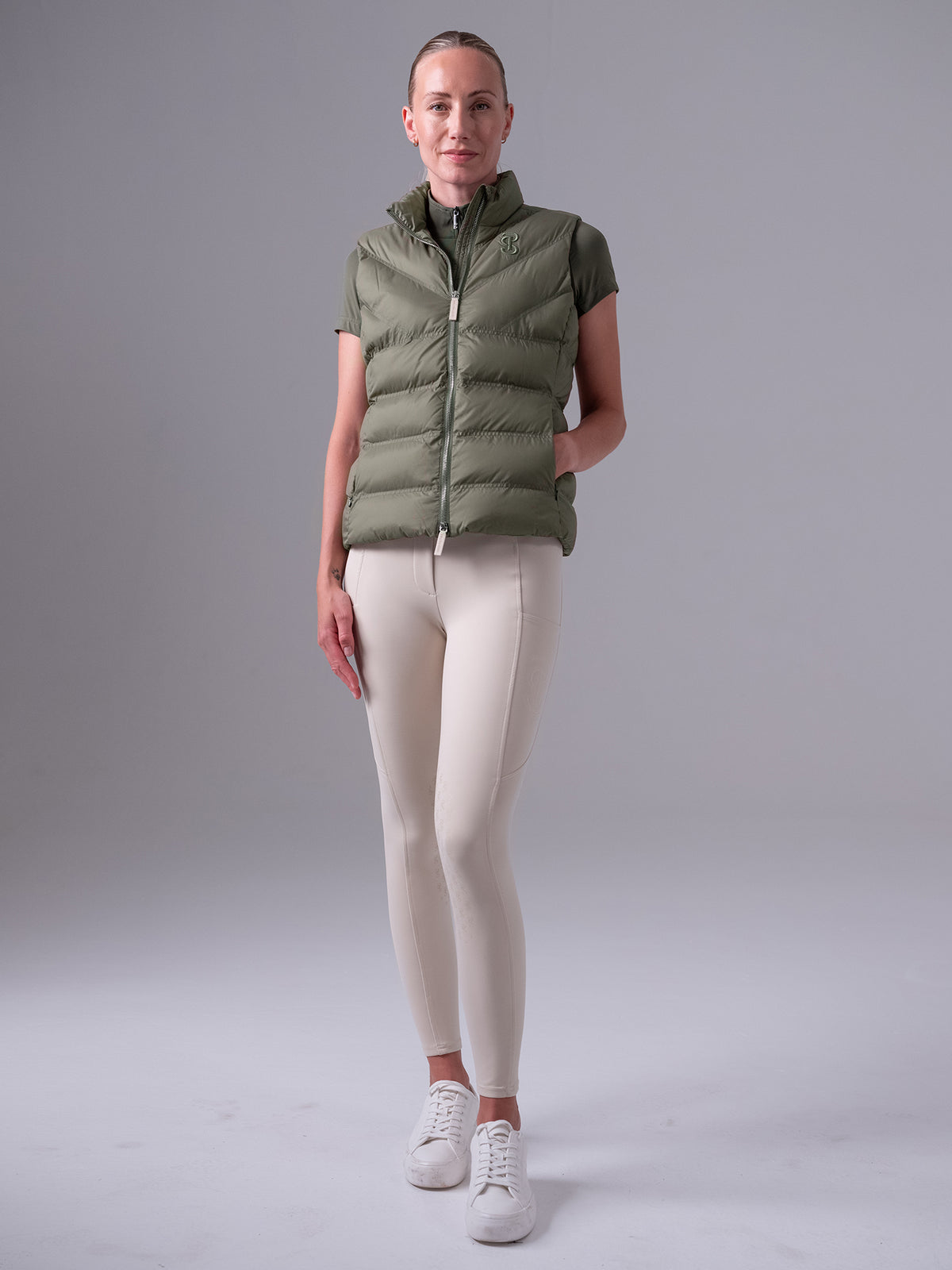 Lucy Puffer Vest - Vintage green