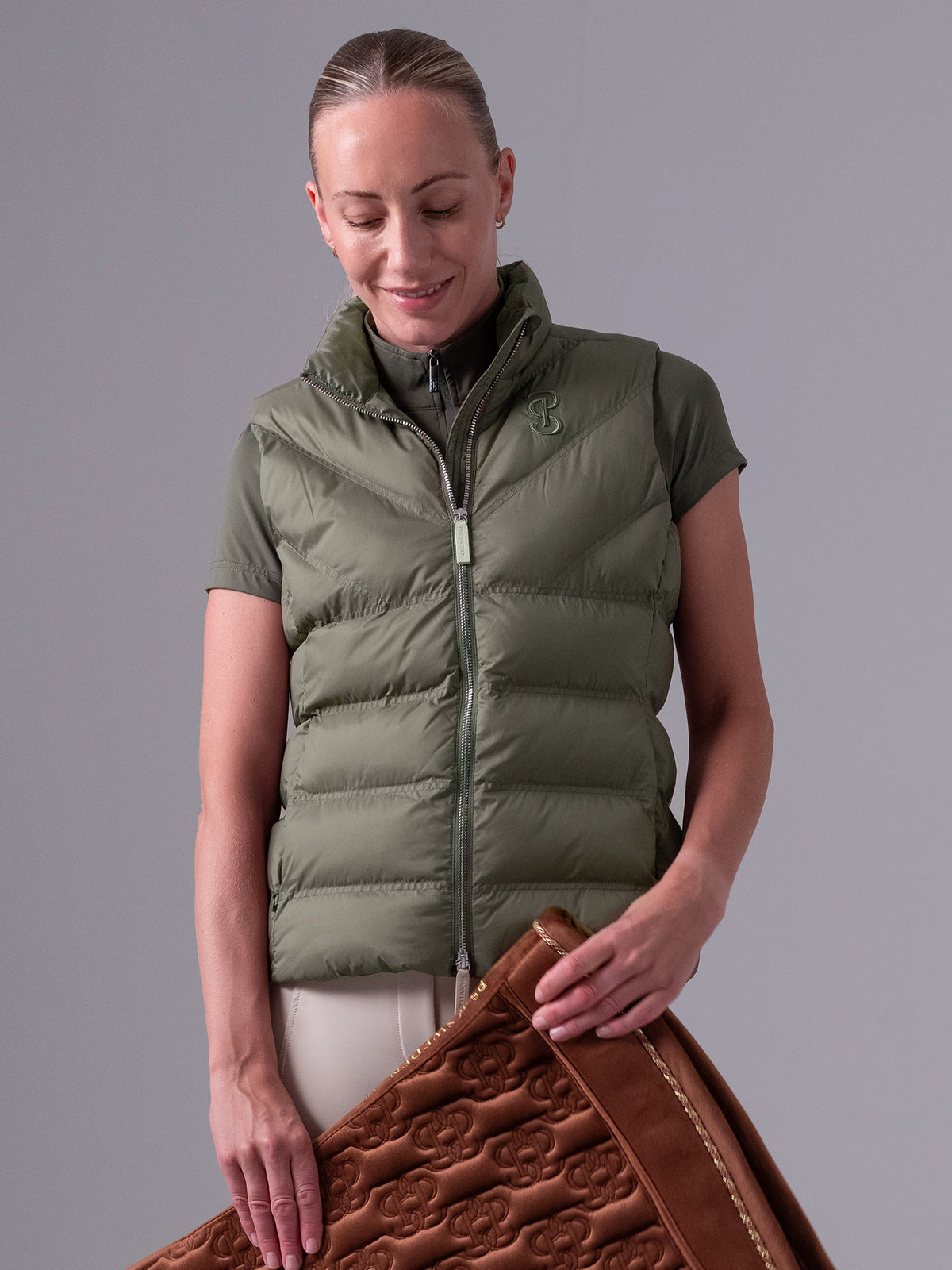Lucy Puffer Vest - Vintage green