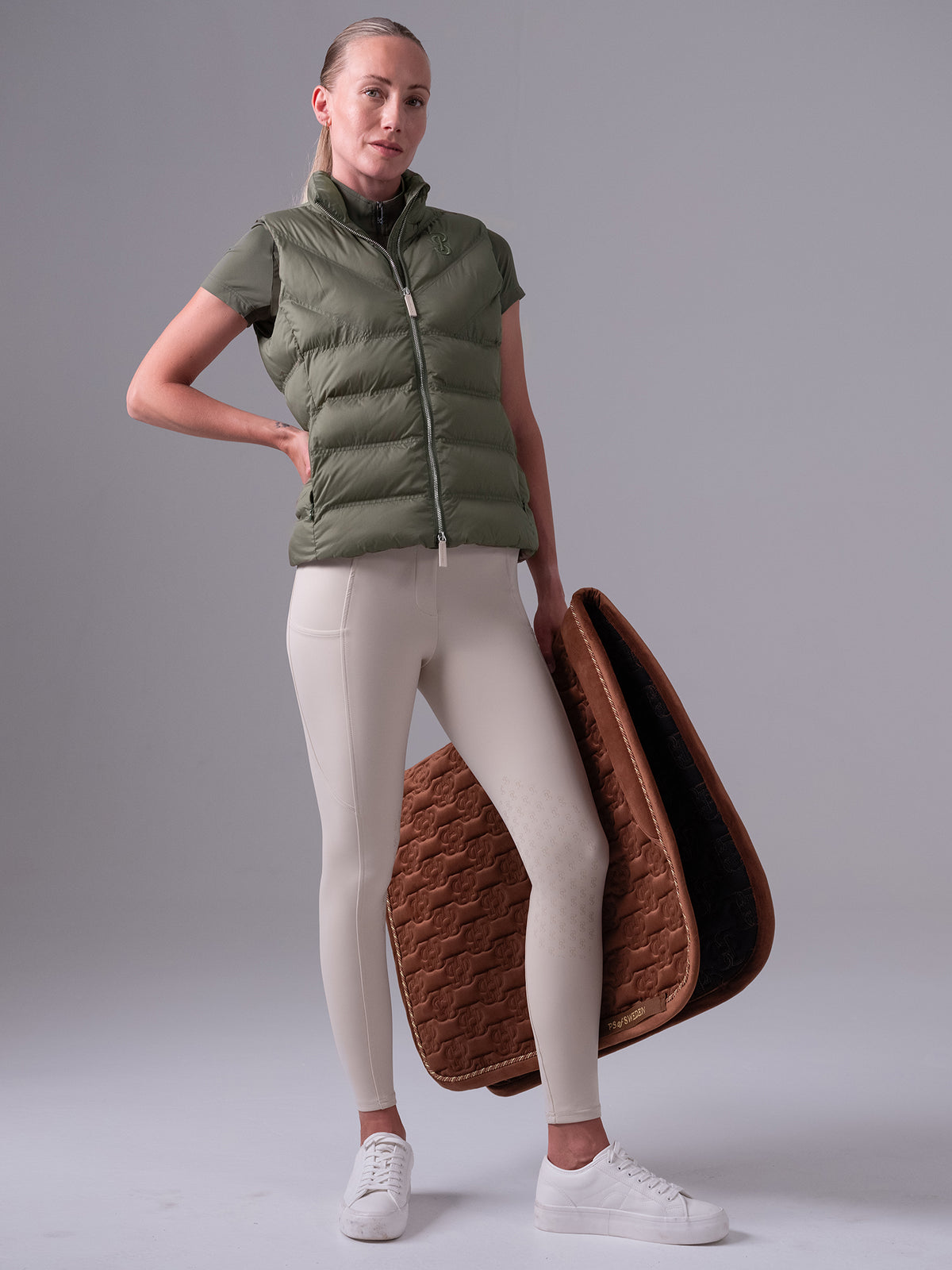 Lucy Puffer Vest - Vintage green