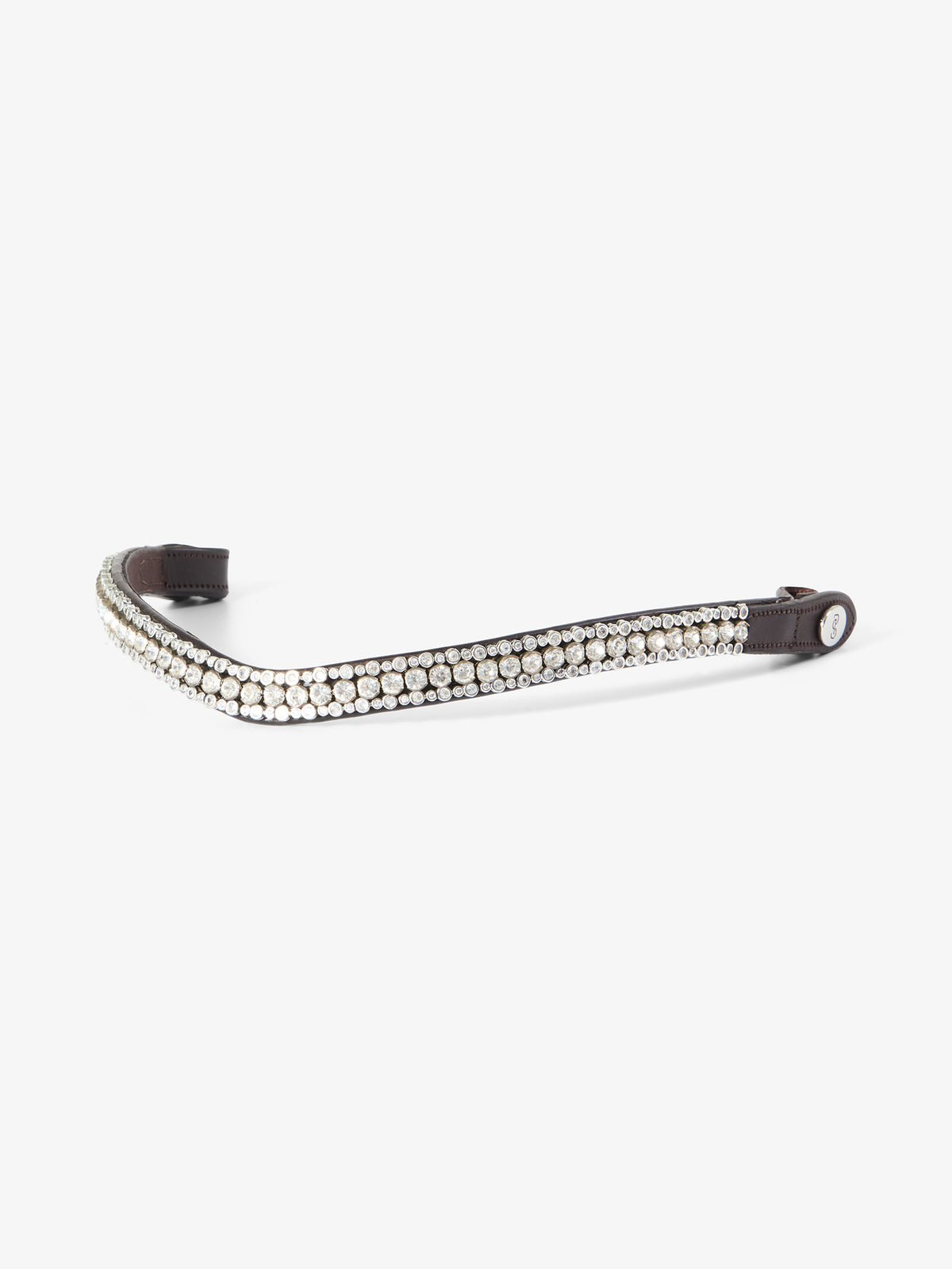 Dazzling Holiday Browband - Brown Leather