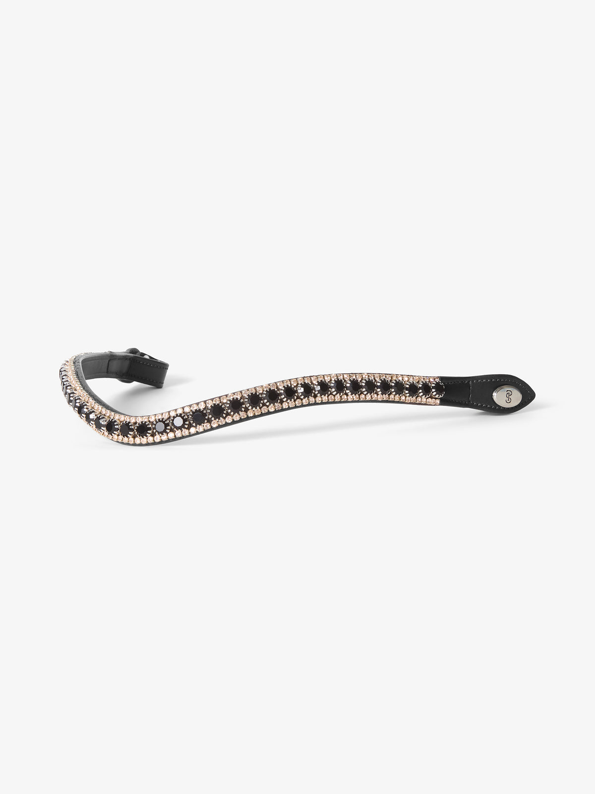 Browband Luxe Jet Black - Black Leather