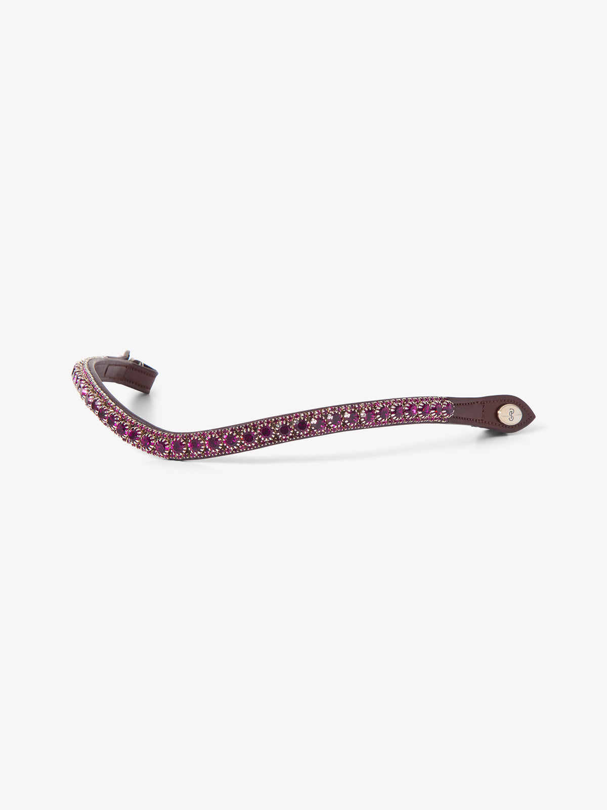 Browband Luxe Eclipse Purple - Brown Leather