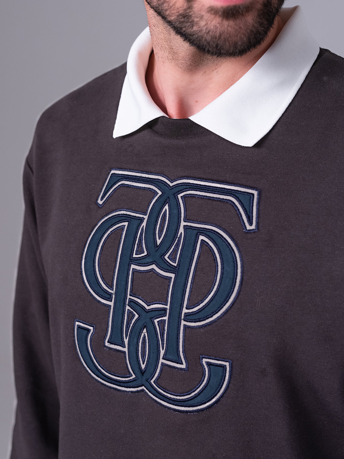 Carl Monogram Sweatshirt Dark grey