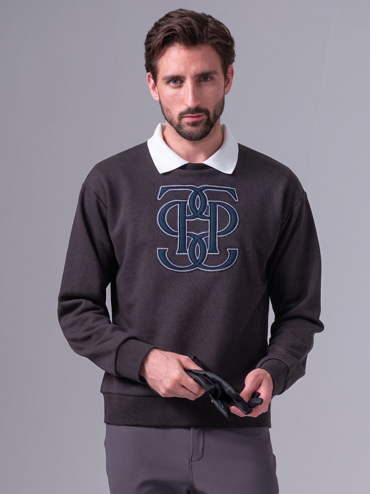 Carl Monogram Sweatshirt Dark grey