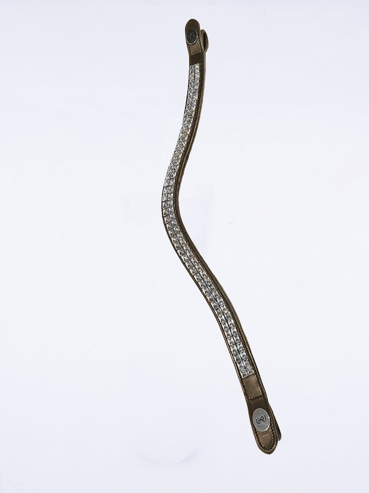 Stud Browband Brown Leather