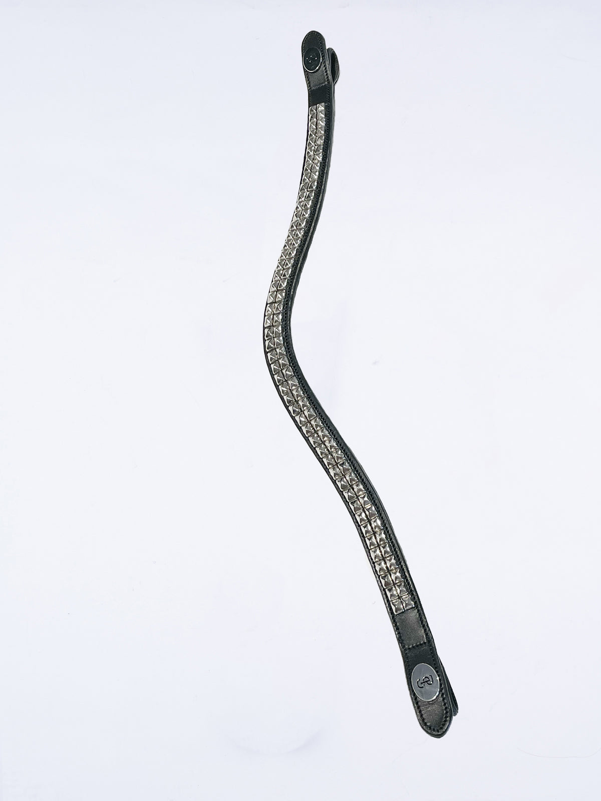 Stud Browband Black Leather