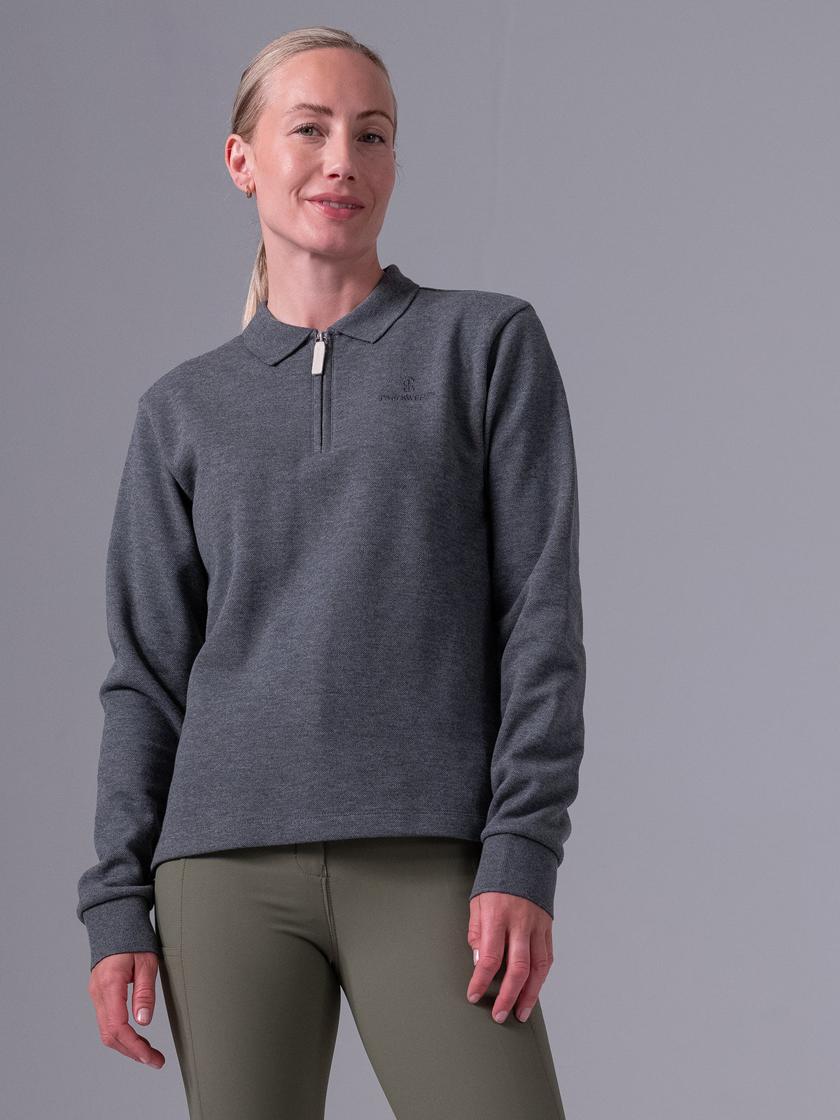 Olivia Polo Shirt Dark grey melange