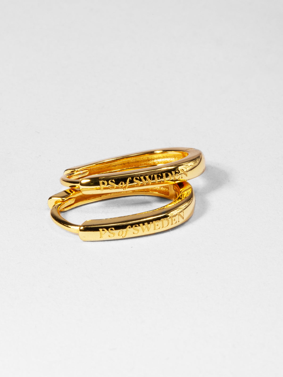 Oval Hoop Earrings Gold