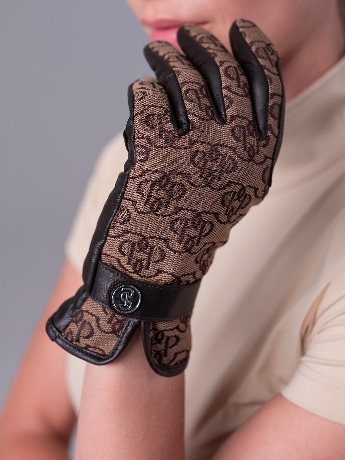 Monogram-Reit-Handschuhe