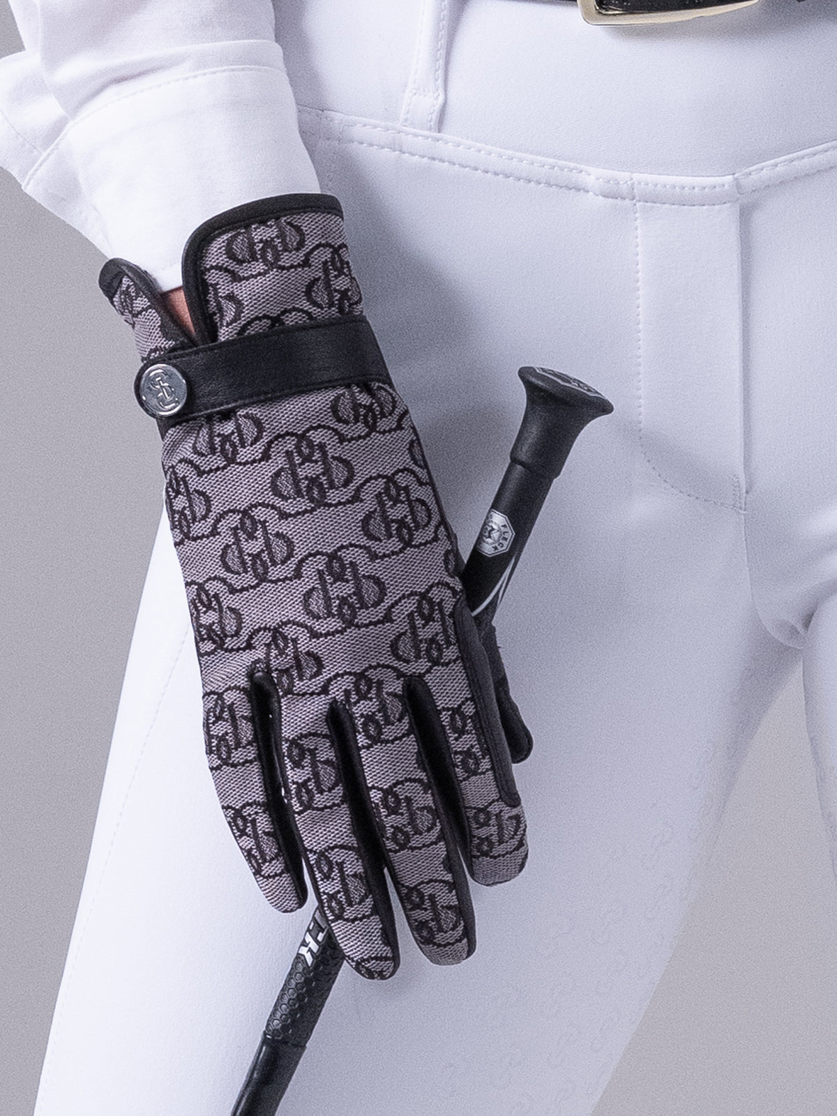 Monogram Riding Gloves Black