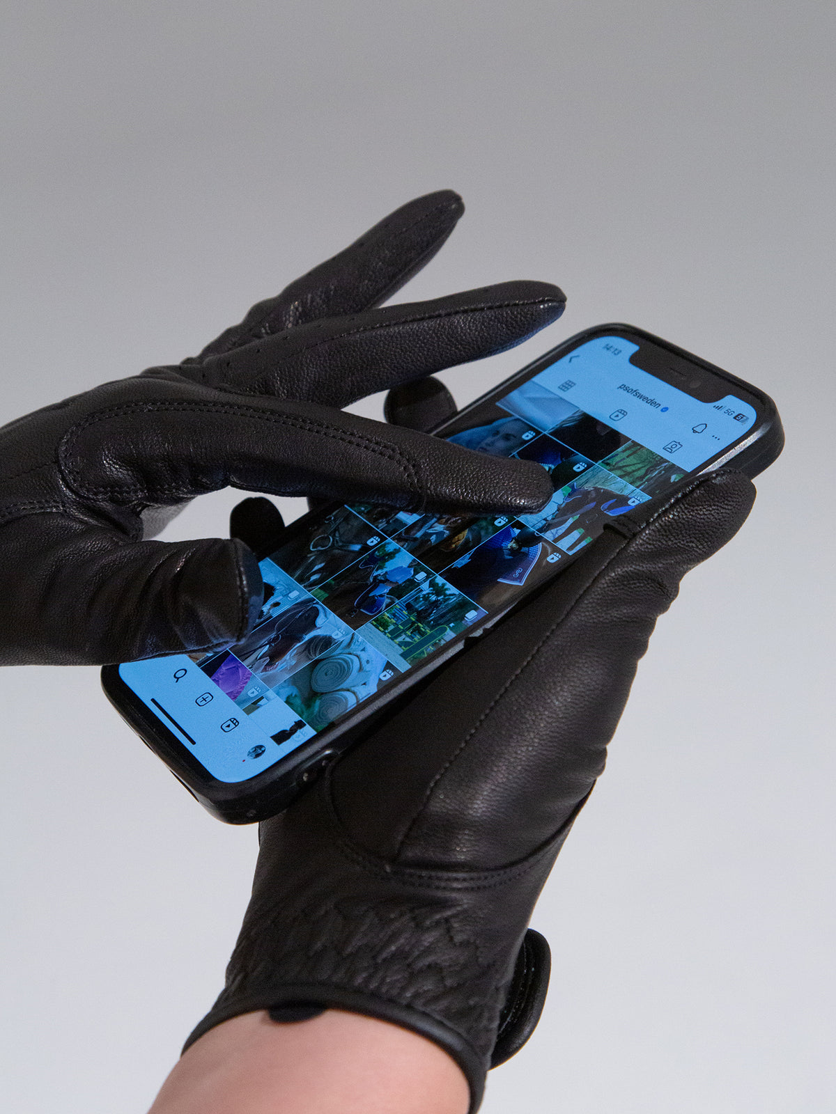 Soft Leather Riding Gloves Black