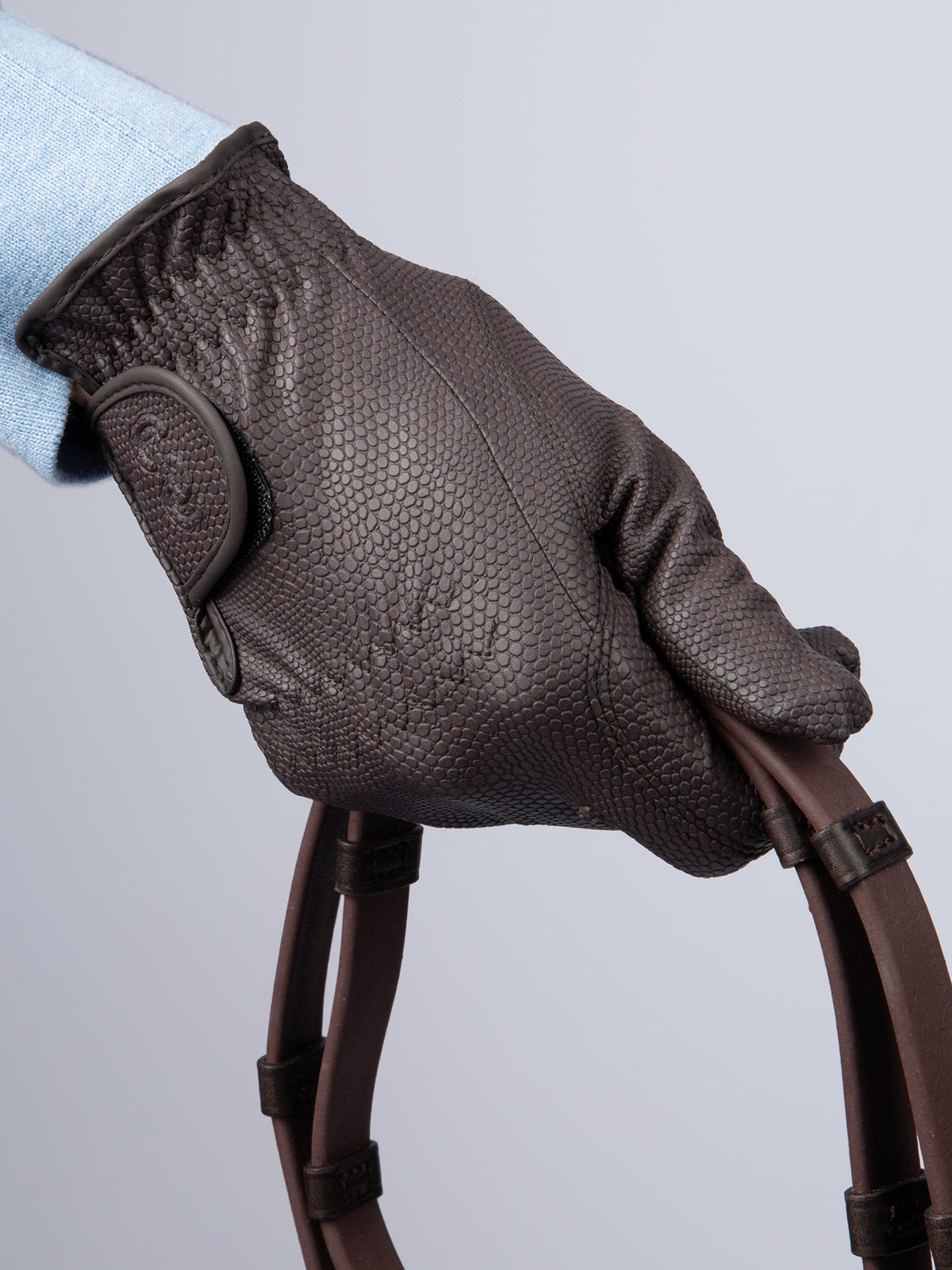 Men's Grip Riding Gloves - Coffee