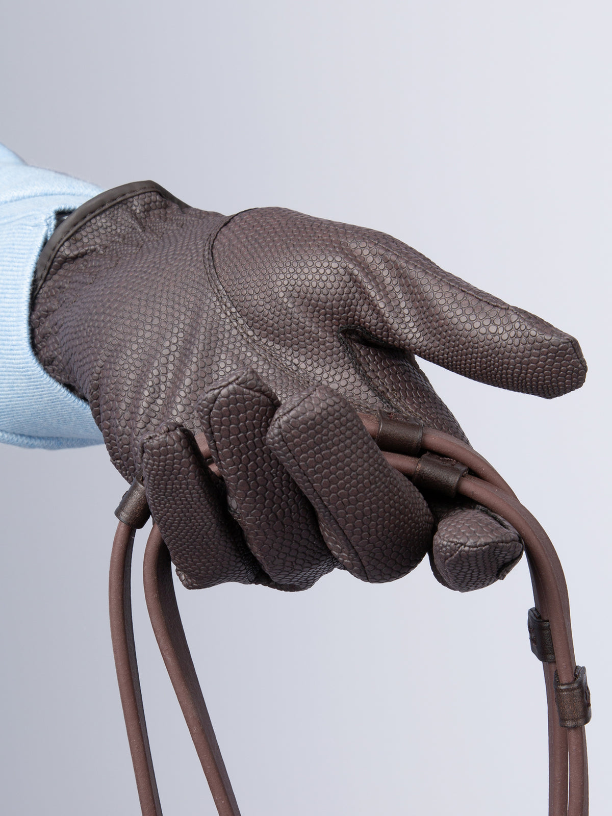 Men's Grip Riding Gloves - Coffee
