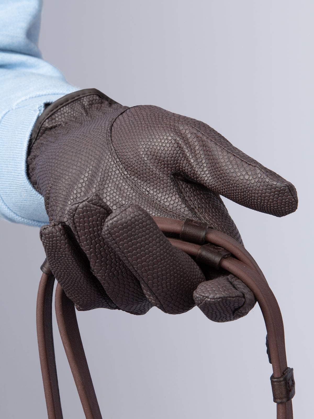Men's Grip Riding Gloves - Coffee