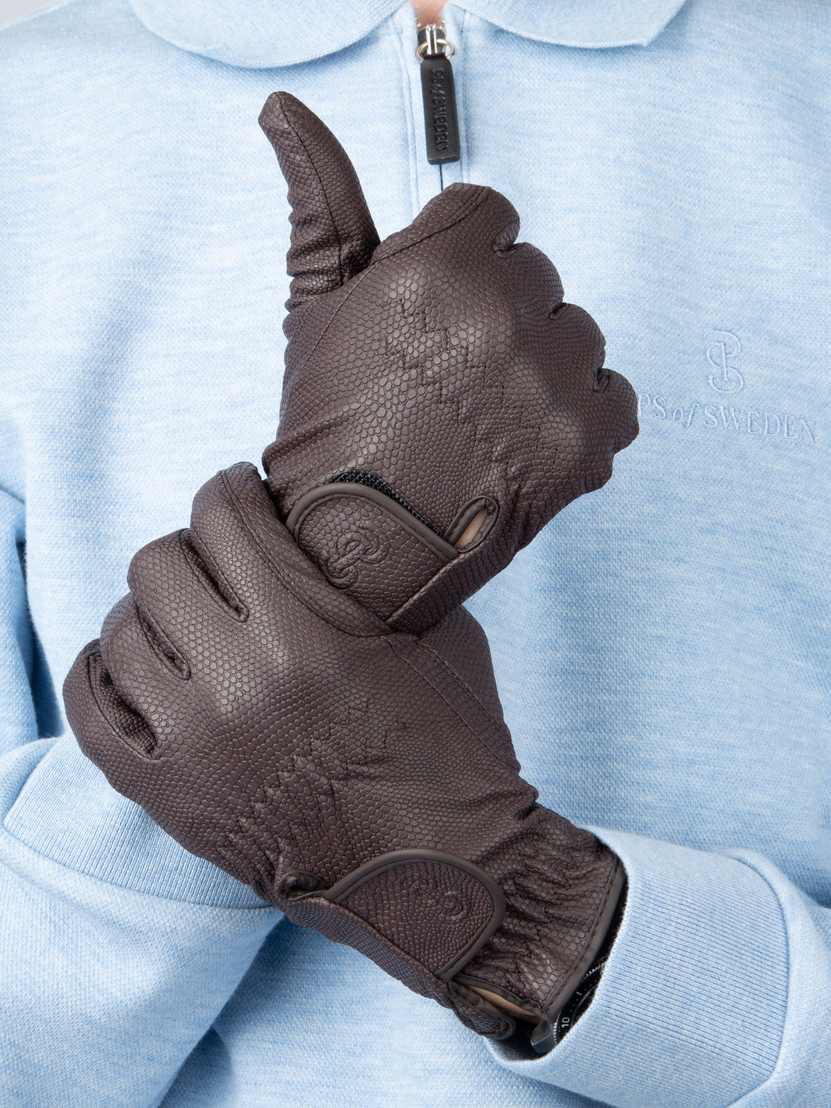 Men's Grip Riding Gloves Coffee